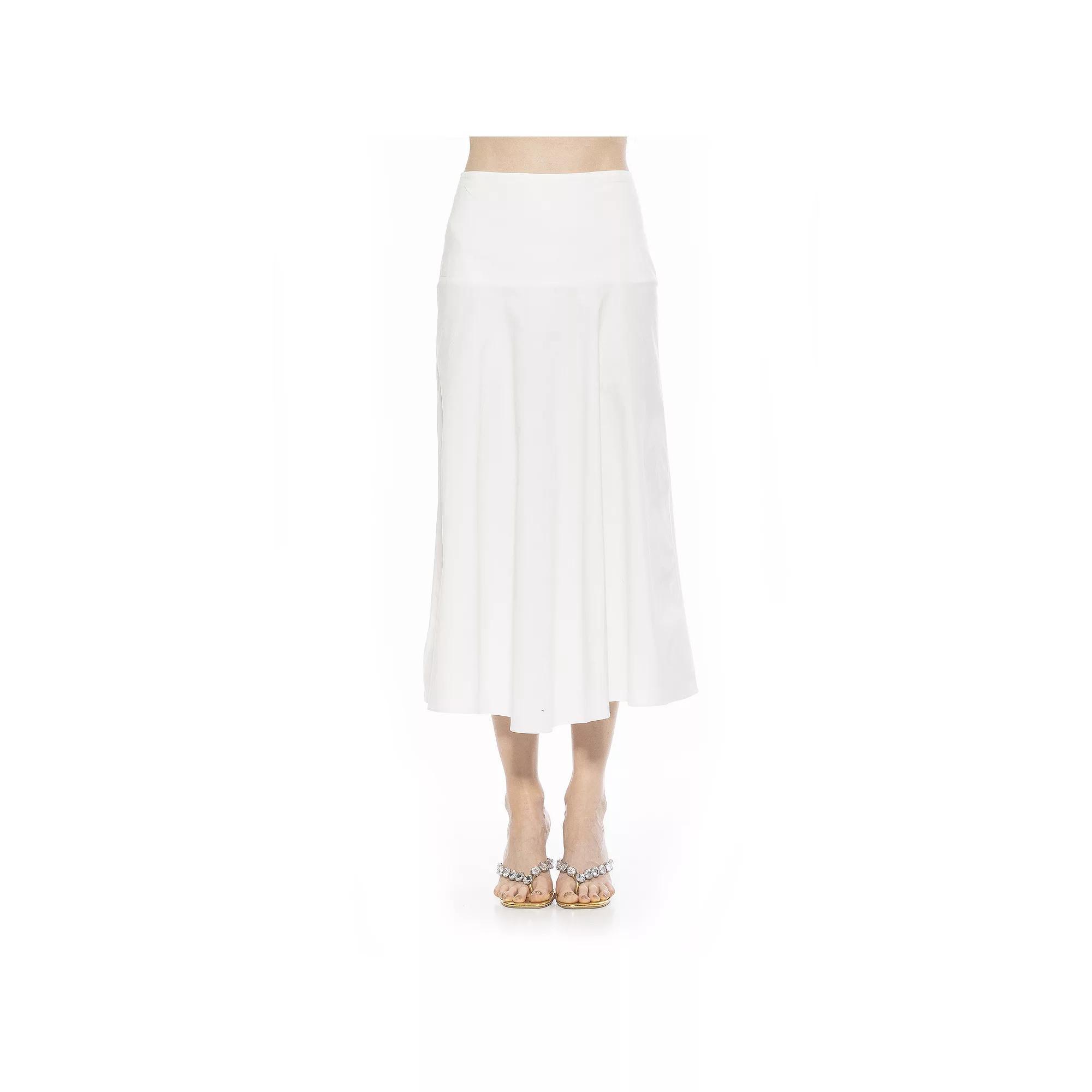 Women's ALEXIA ADMOR Hadley Pull-On Midi Skirt, Size: 12, Ivory Patch Floral Product Image