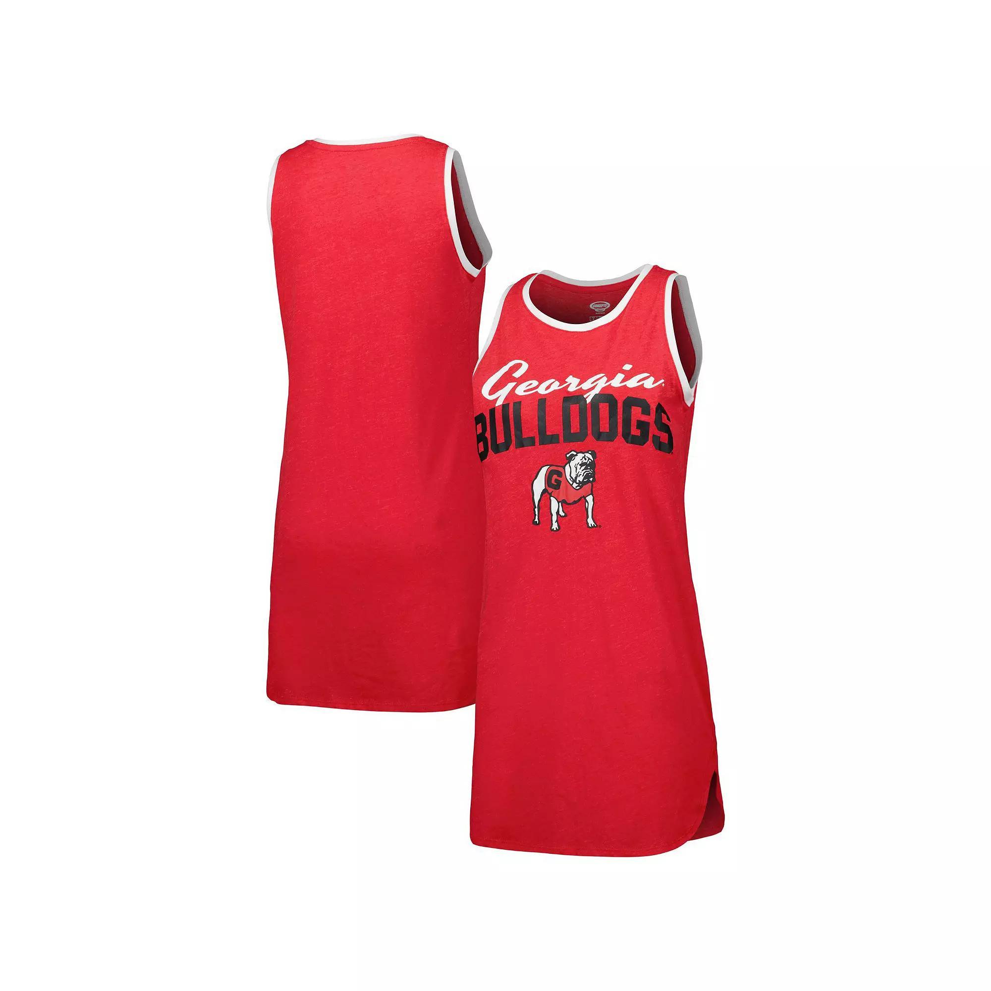 Women's Concepts Sport Red Georgia Bulldogs Tank Top Nightshirt, Size: XL Product Image