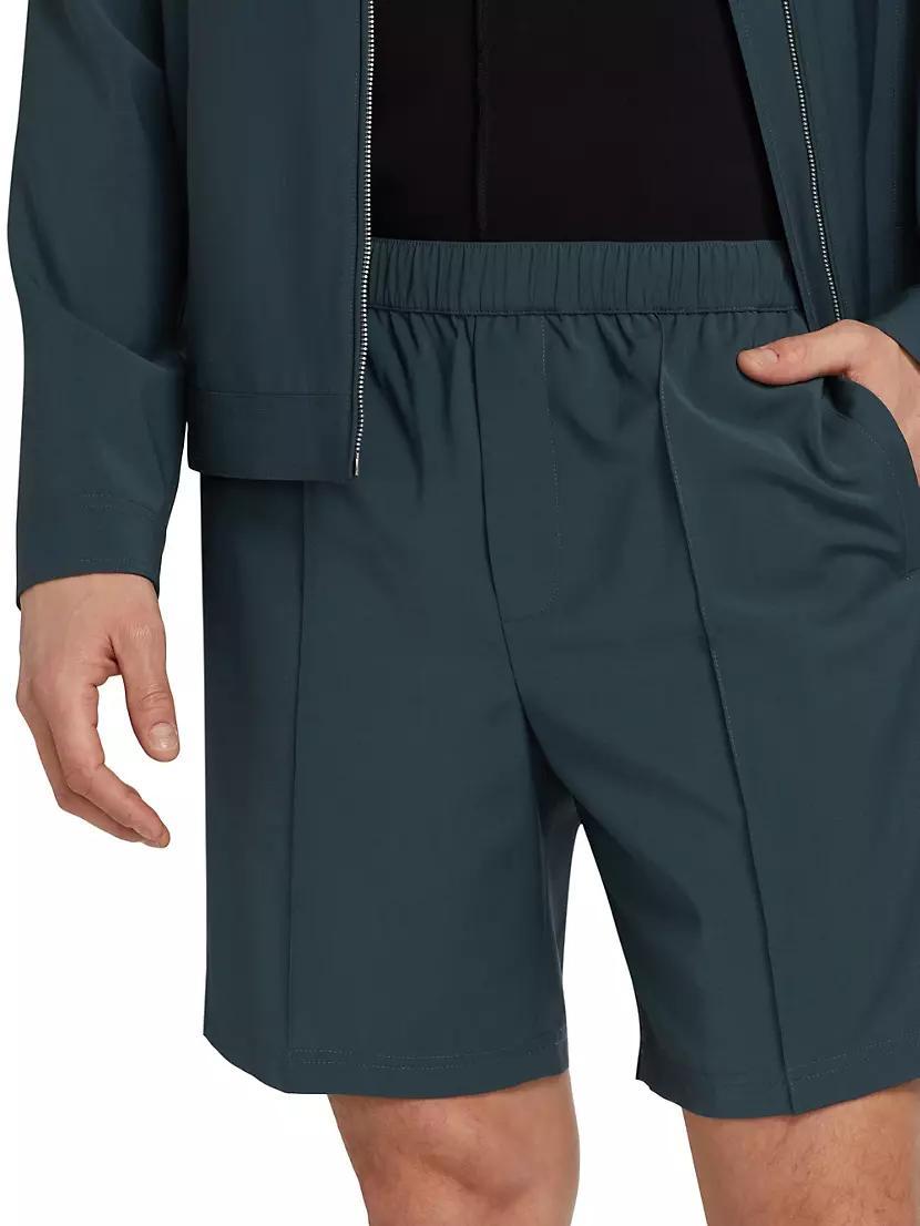 Pintucked Wool-Blend Shorts Product Image