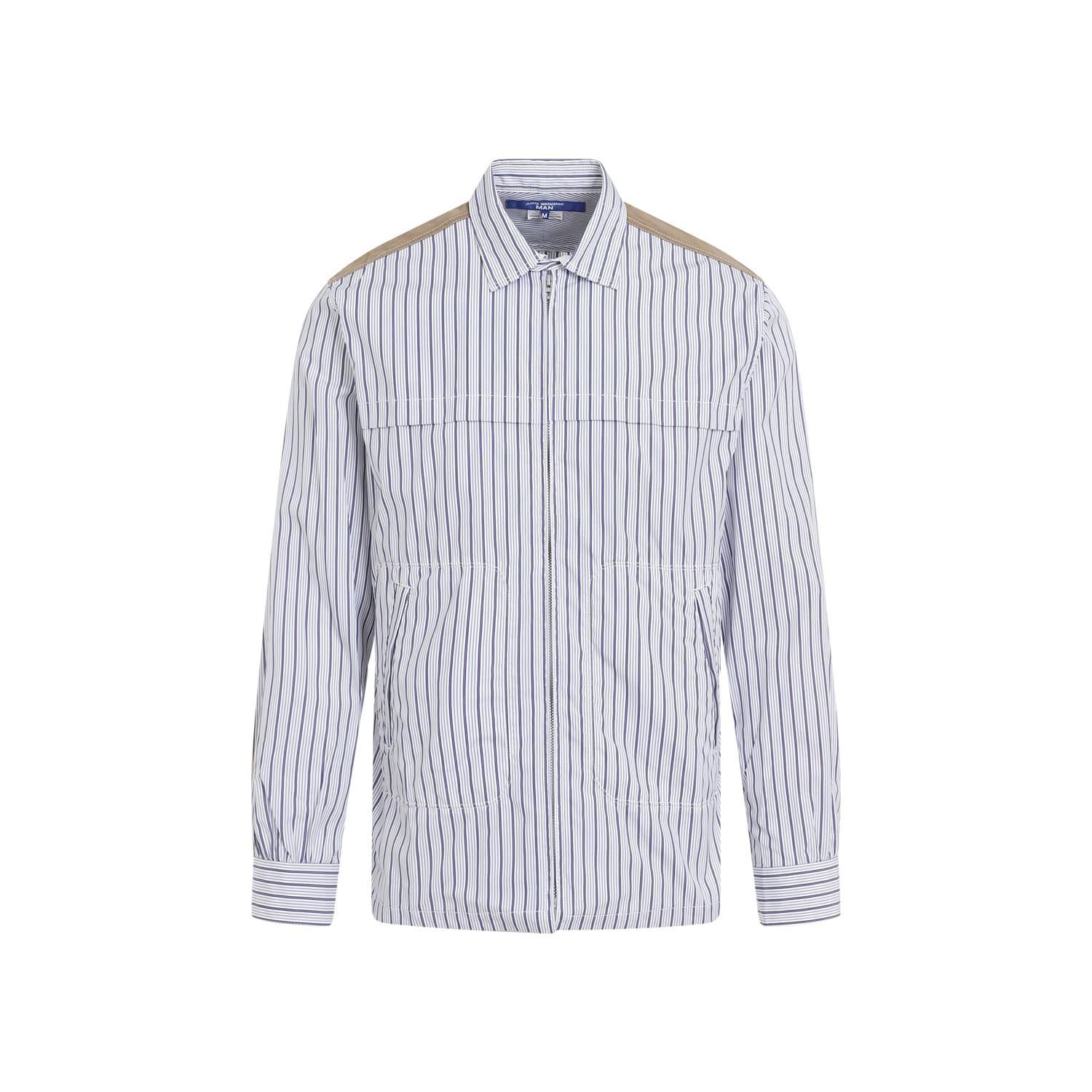 JUNYA WATANABE Man Striped Panelled Long In White Product Image