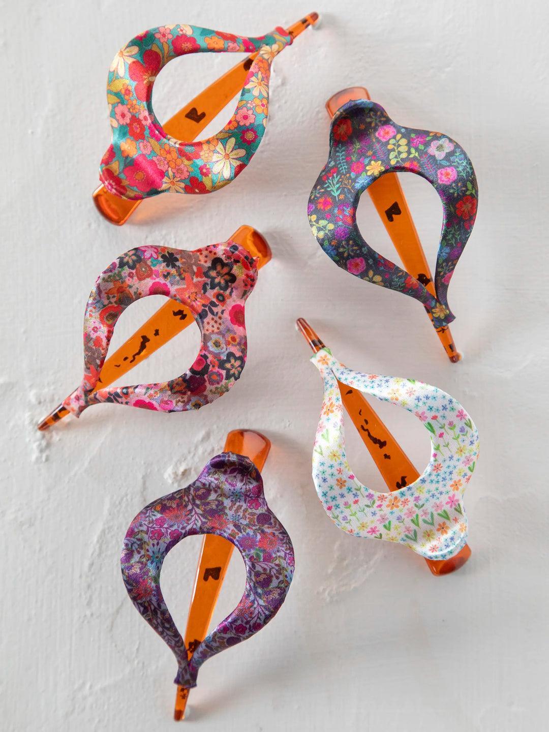 Boho Clip - Satin Ditsy Rainbow Floral Product Image