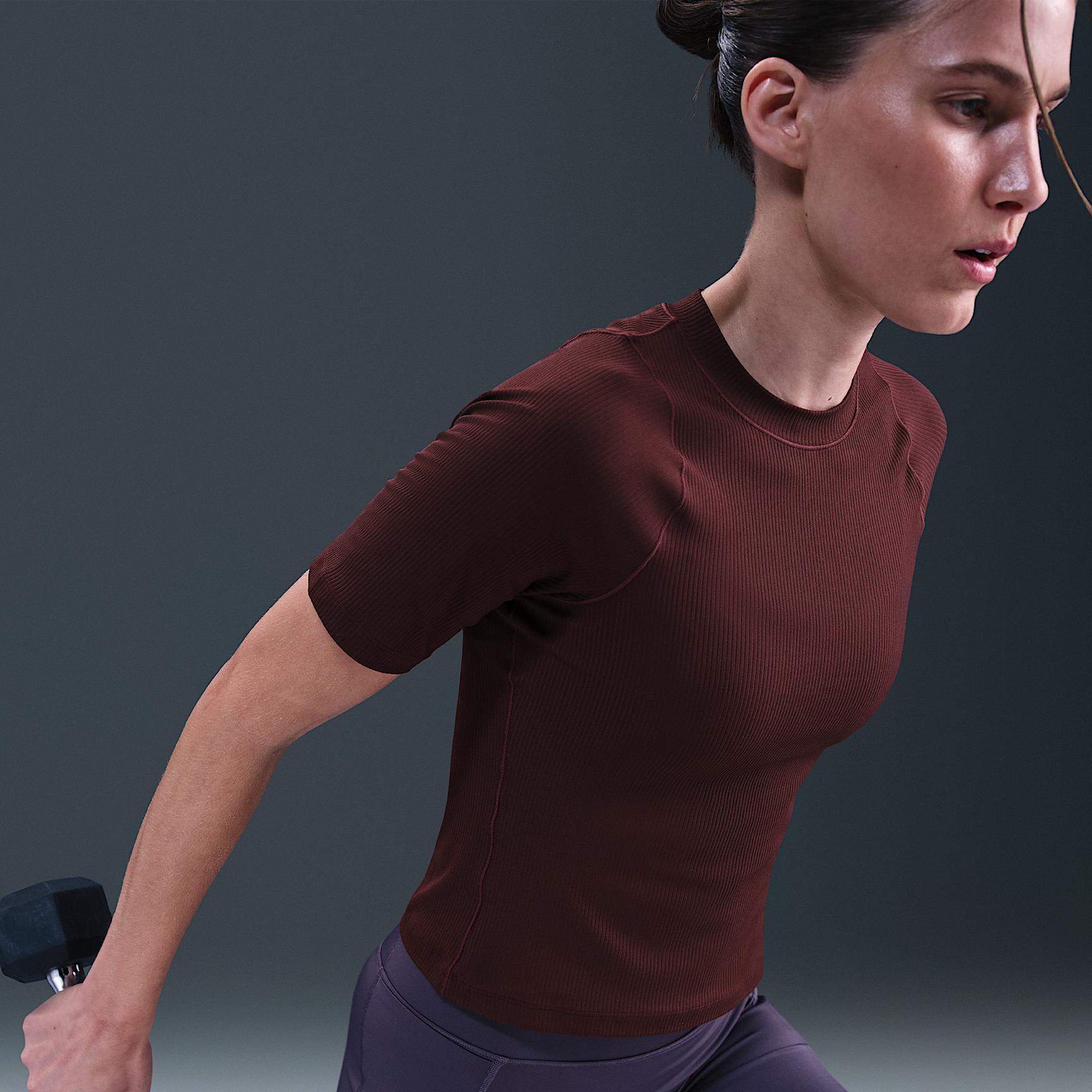 Nike Zenvy Rib Women's Dri-FIT Short-Sleeve Top Product Image