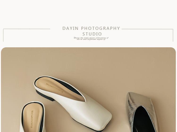 Square Toe Mules Product Image
