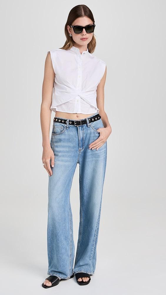 rag & bone Louisa Sleeveless Poplin Shirt | Shopbop Product Image