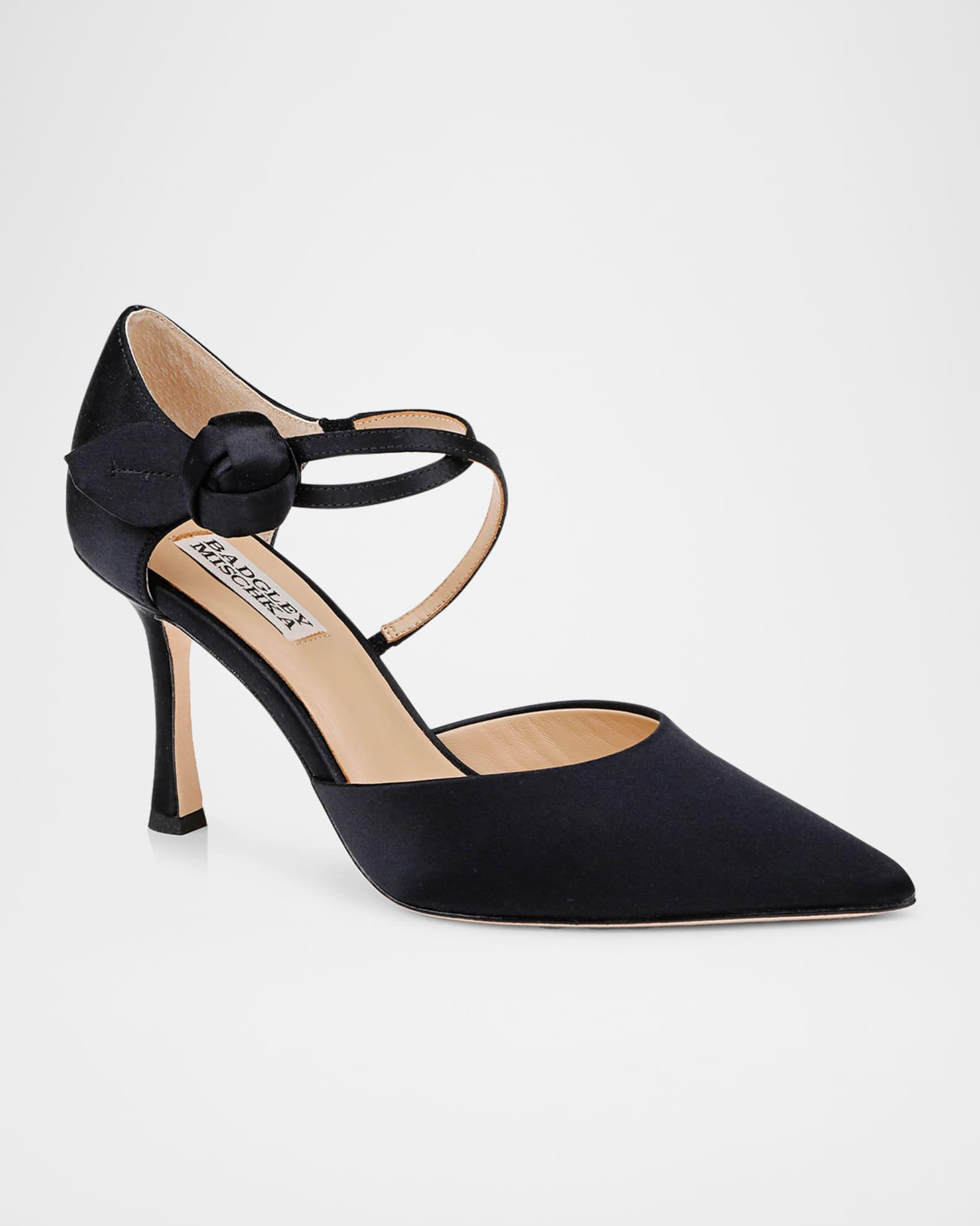 Jayden Satin Knotted Bow Pumps Product Image