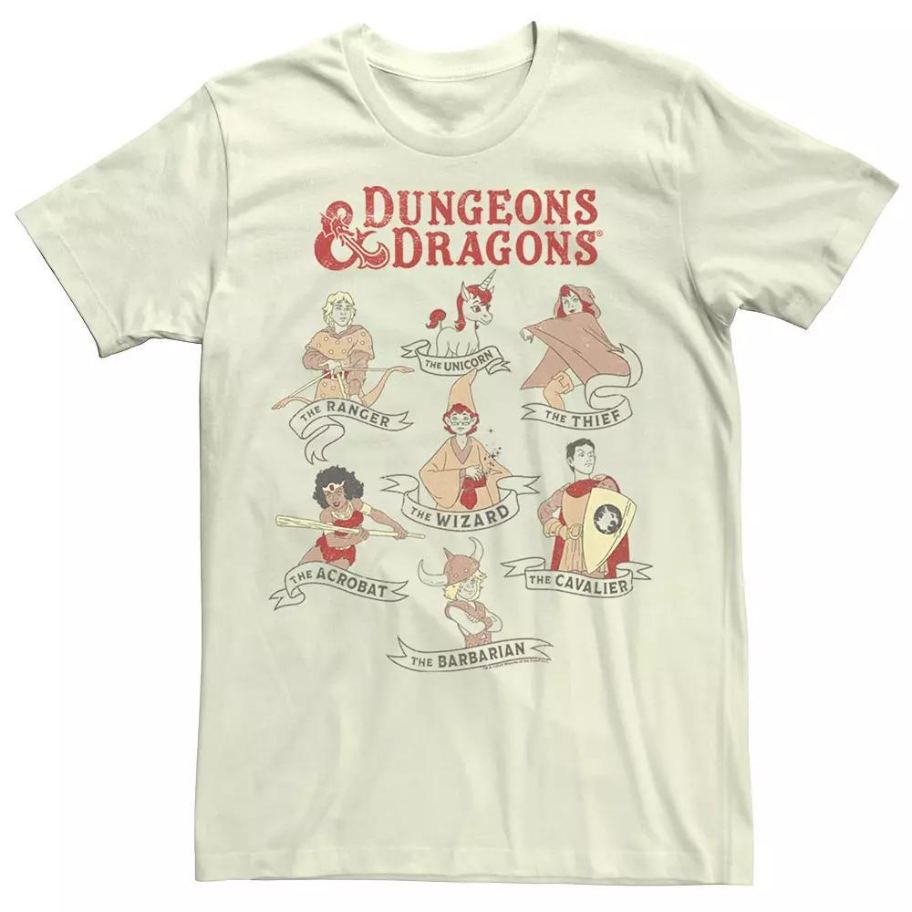 Men's Dungeons & Dragons Textbook Players Poster Tee, Size: Medium, Natural Product Image