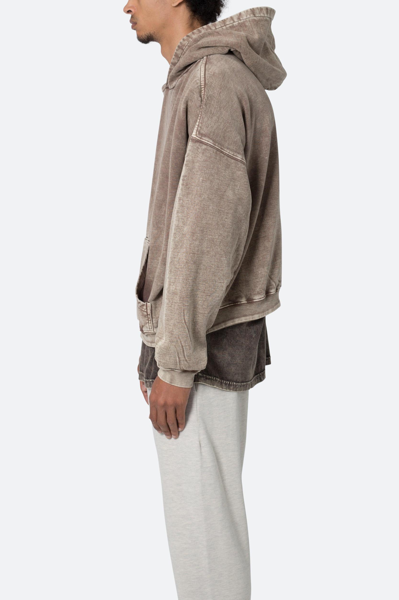 Washed Acid Hoodie - Brown Product Image