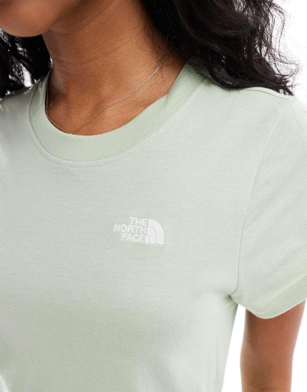 The North Face Cutie slim fit T-shirt in sage green Product Image