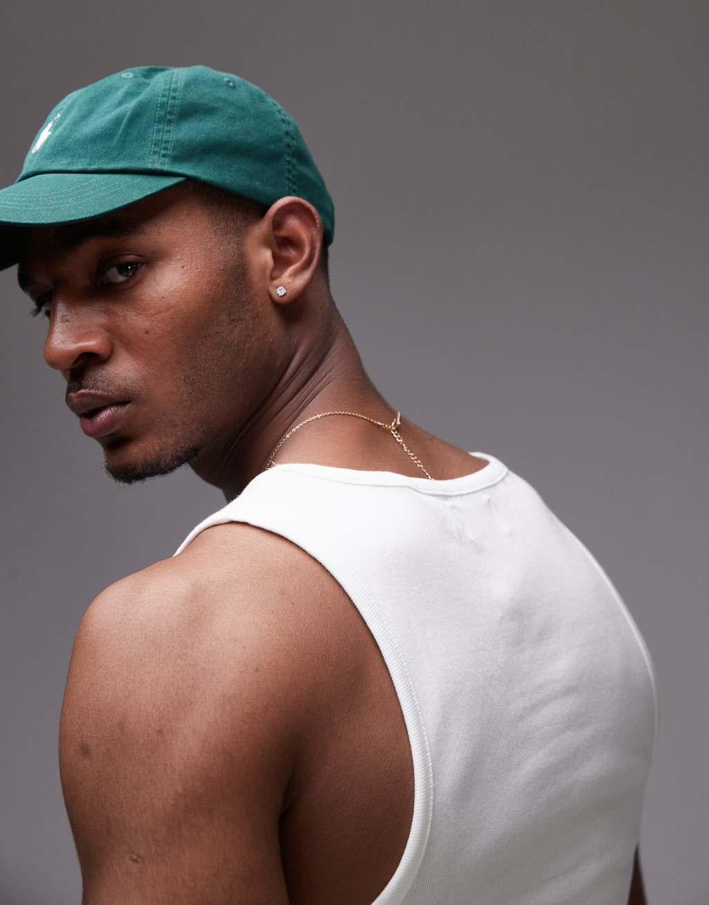 Topman rib tank top in white Product Image