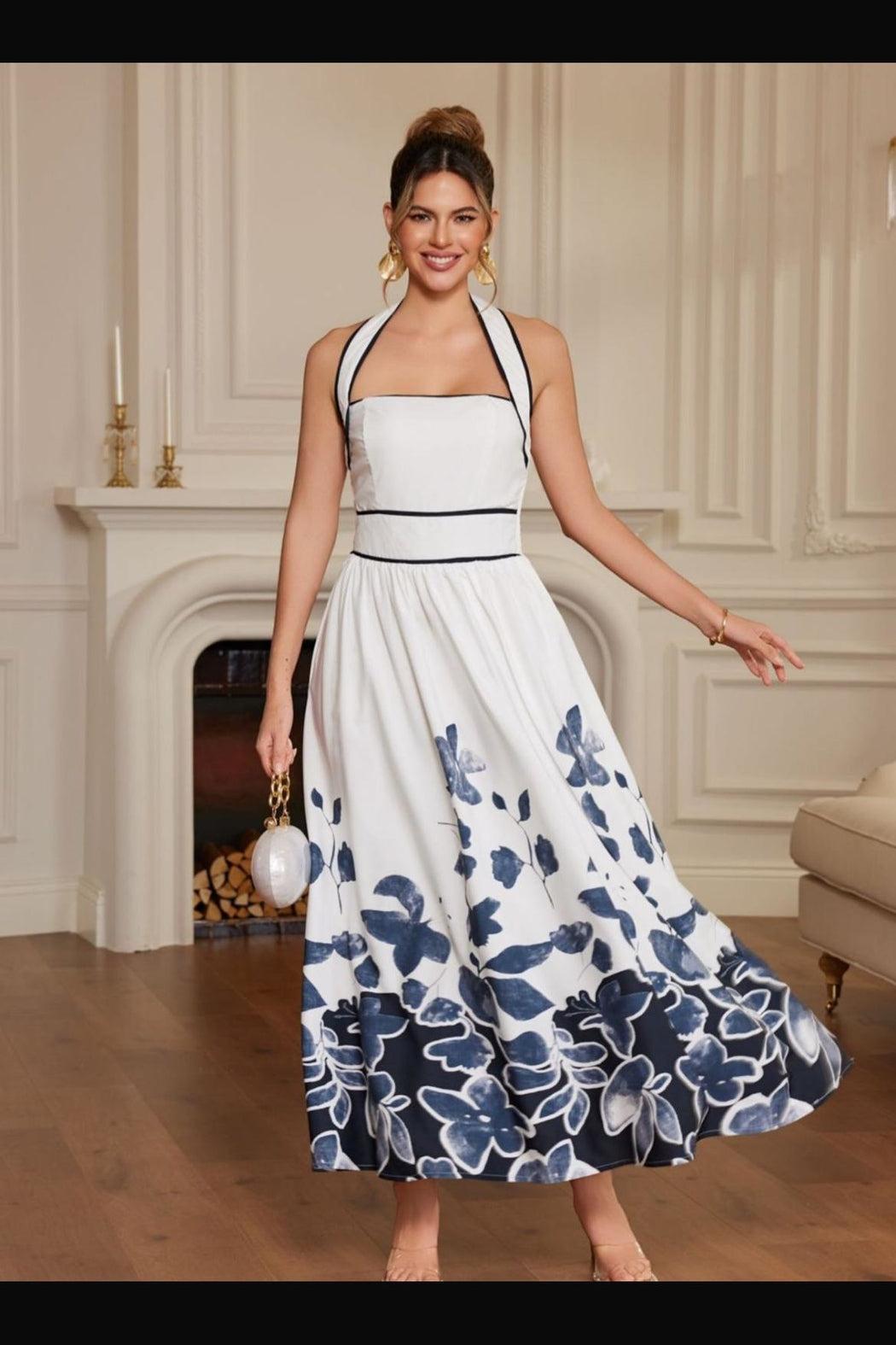 Floral Halter Dress Product Image