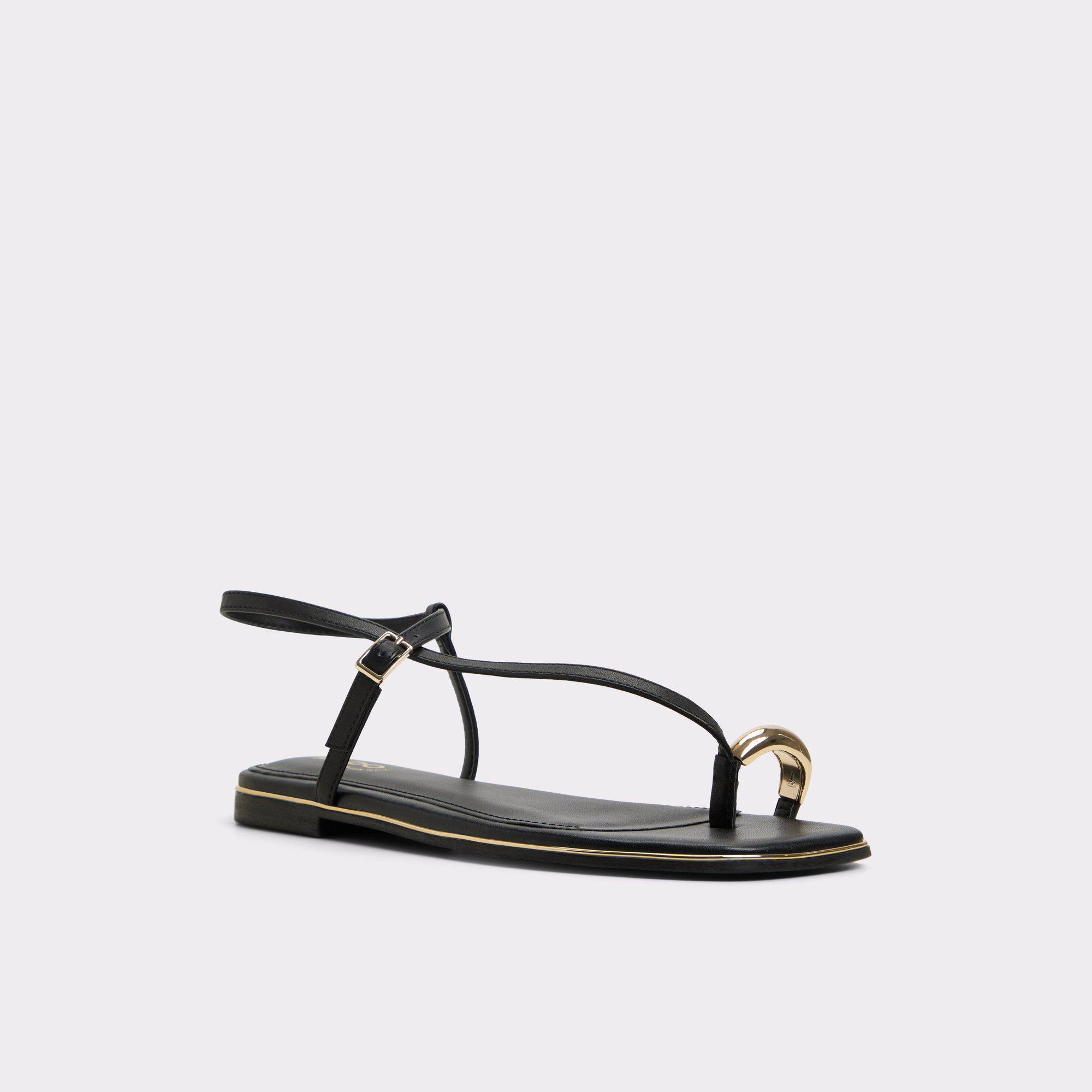 ALDO Jomalina - Women's Flat Sandals - Black, Size 7 Product Image