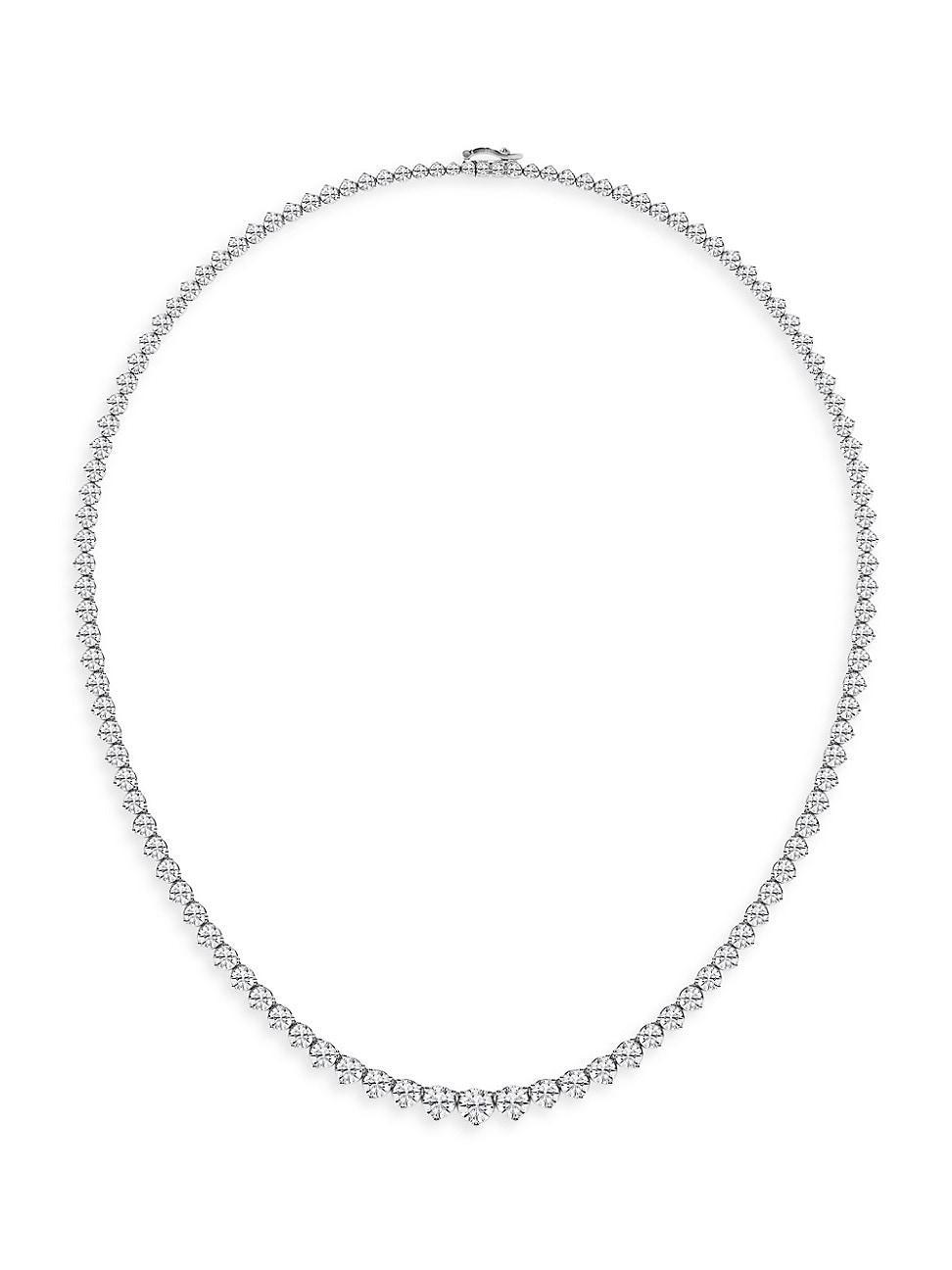 Womens Platinum & Graduated Round Lab-Grown Diamond Tennis Necklace/5.00-20.00 TCW Product Image