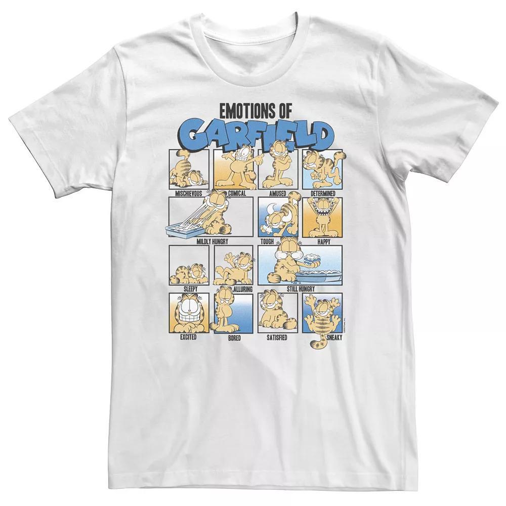 Big & Tall Garfield Emotions Portrait Panels Tee, Men's, Size: XXL Tall, White Product Image