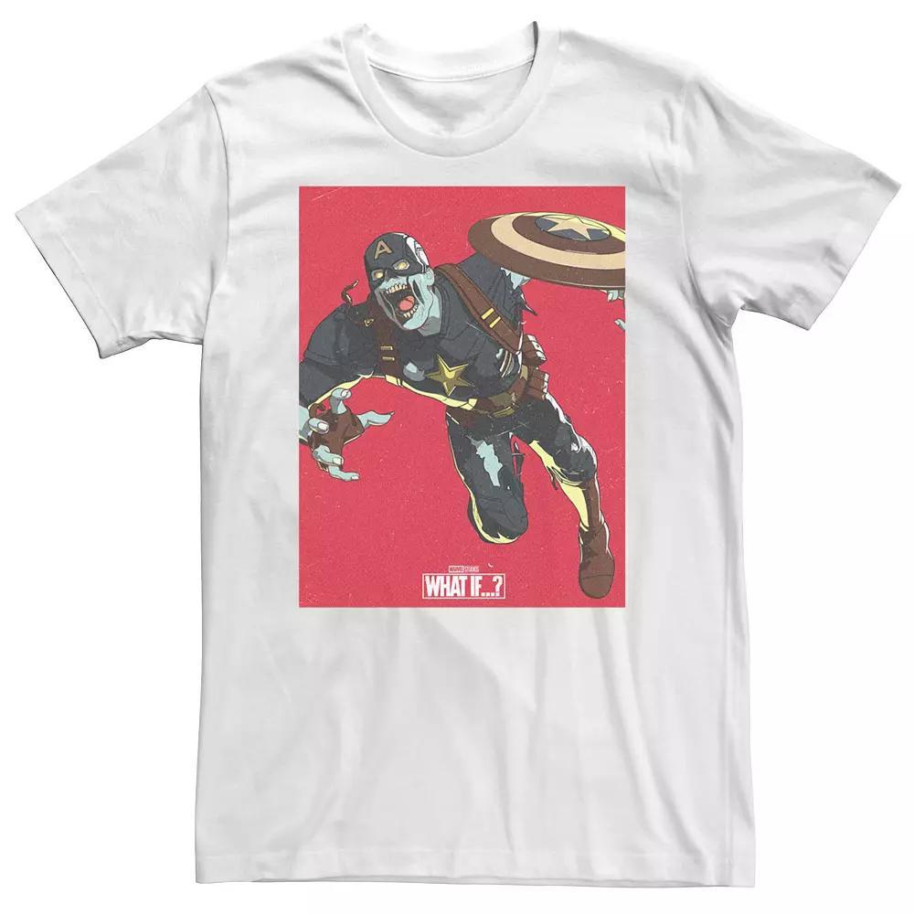 Big & Tall Marvel What If Captain America Zombie Cover Tee, Men's, Size: 4XLT, White Product Image