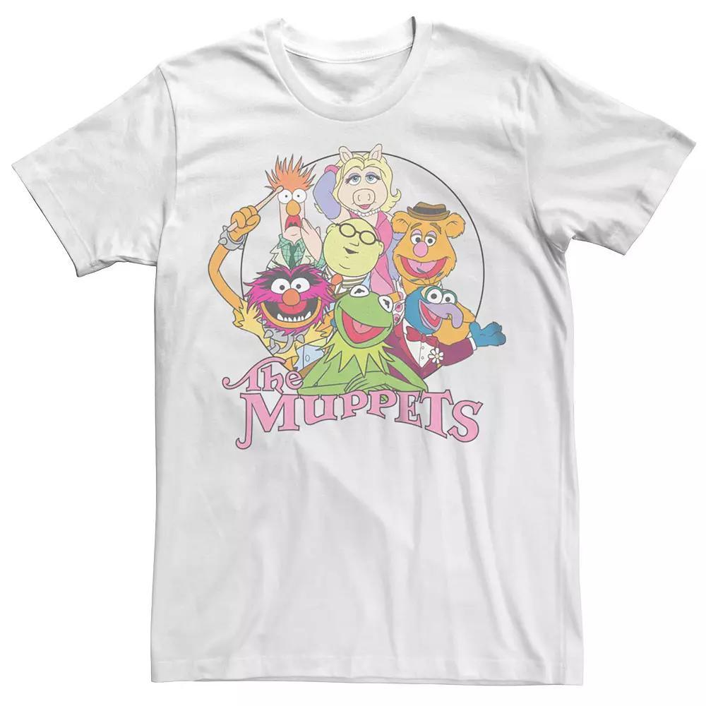 Men's The Muppets Group Stamp Graphic Tee, Size: XS, White Product Image