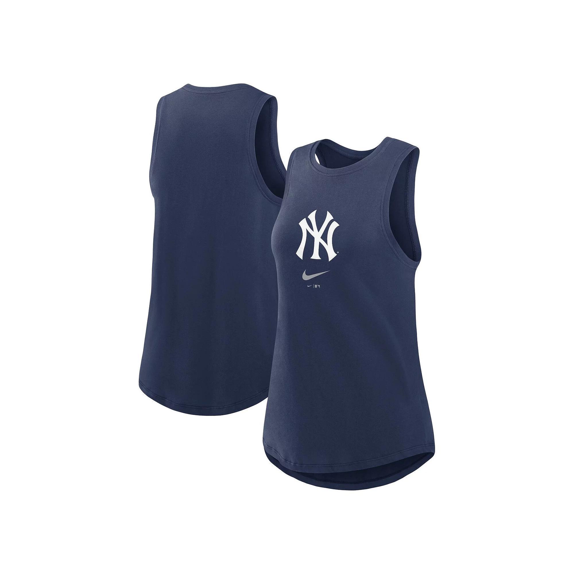 Women's Nike Navy New York Yankees Legacy Icon High Neck Fashion Tank Top, Size: XL, Blue Product Image
