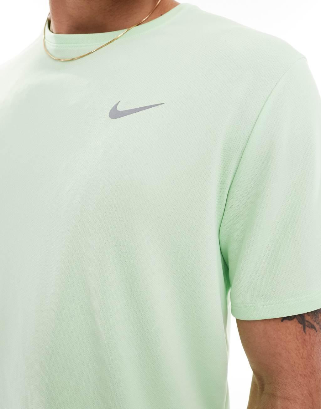 Nike Running Miler Dri-FIT T-shirt in light green  Product Image