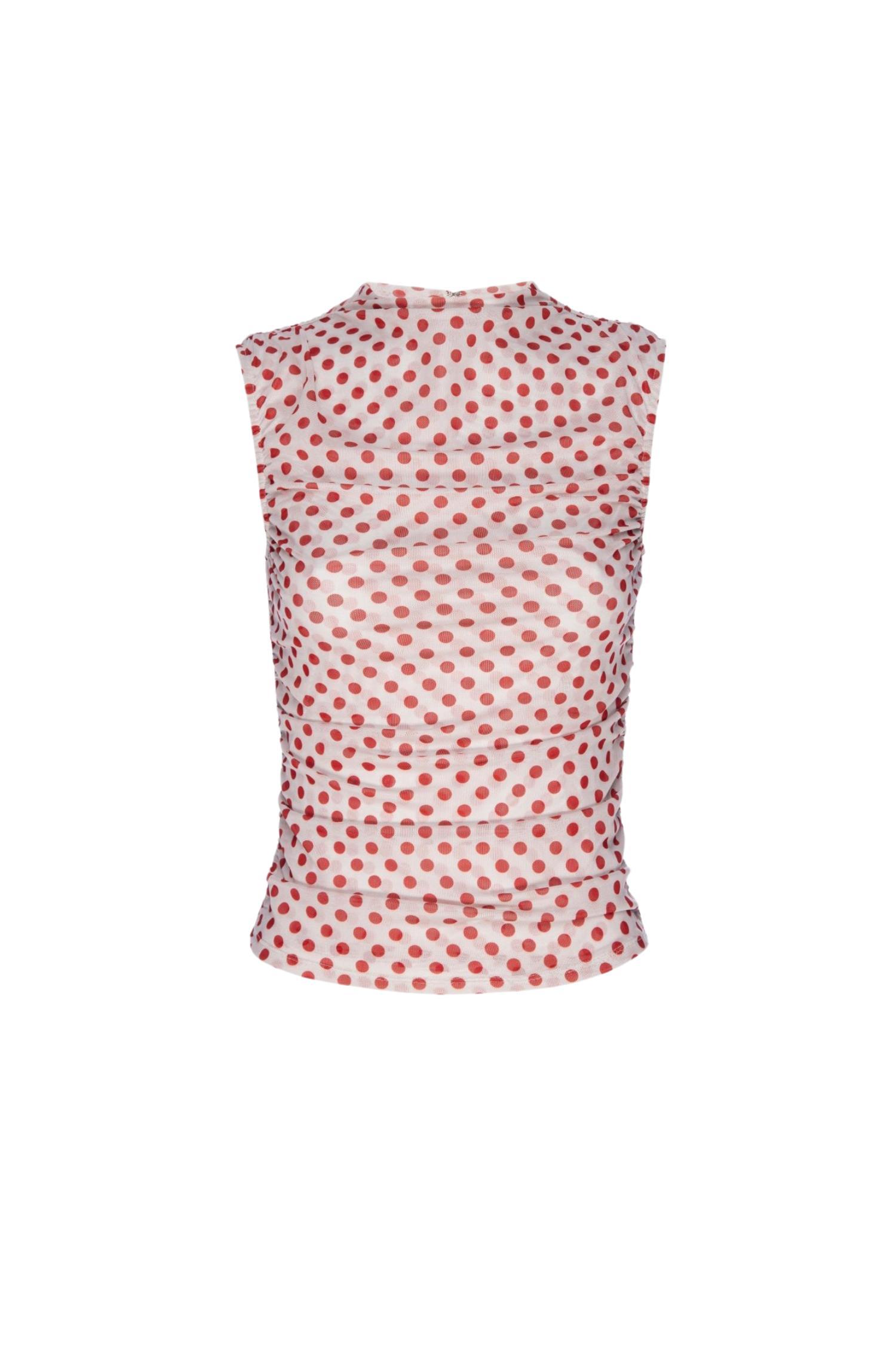 CAM TOP - WHITE POLKA DOT Product Image