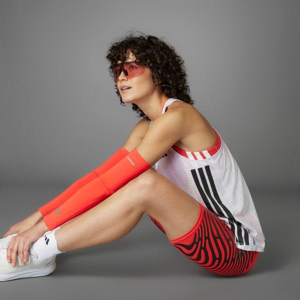 adidas Adizero Running Singlet White 2XS Womens Product Image