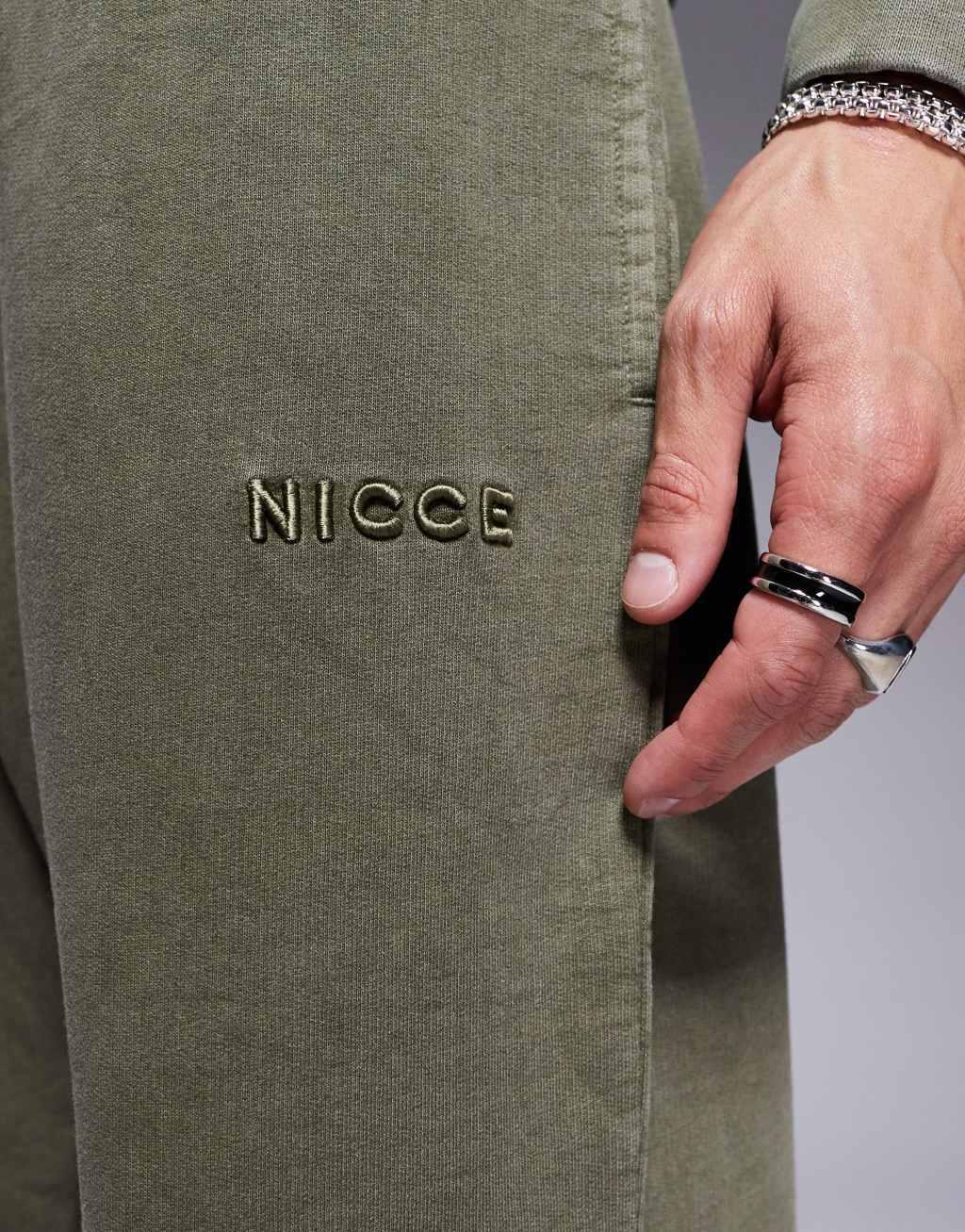 Nicce washed sweatpants in khaki - part of a set Product Image