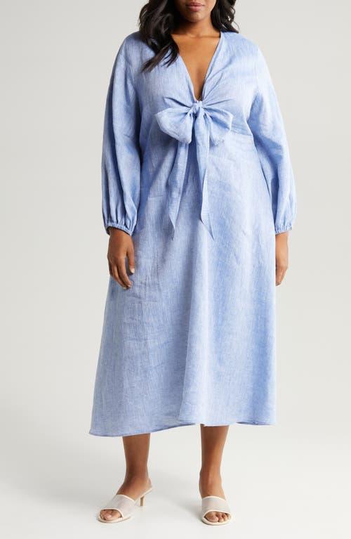 Womens Novella Cotton-Linen Midi-Dress Product Image