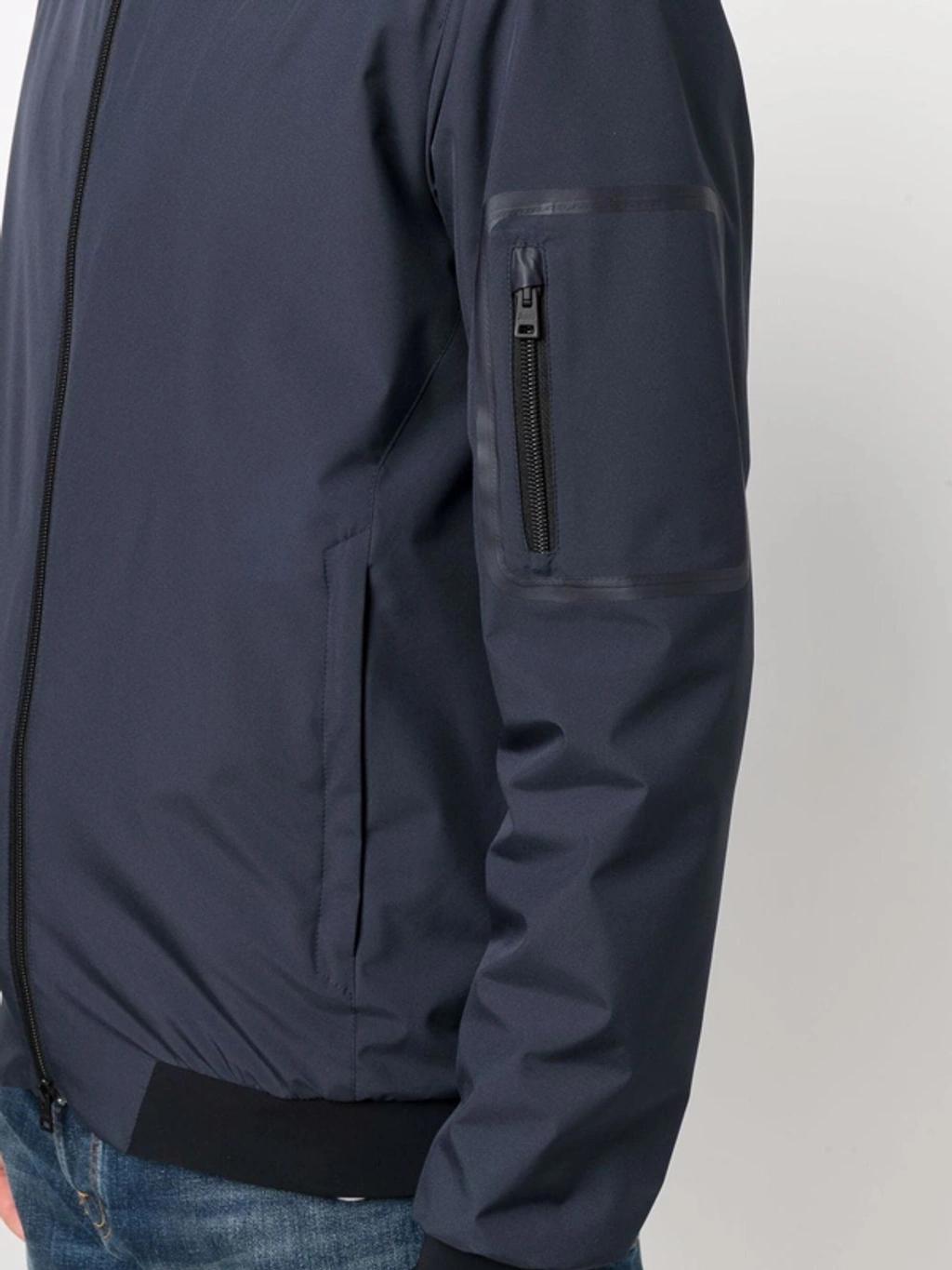 HERNO Zip-pocket Bomber Jacket In Blue Product Image
