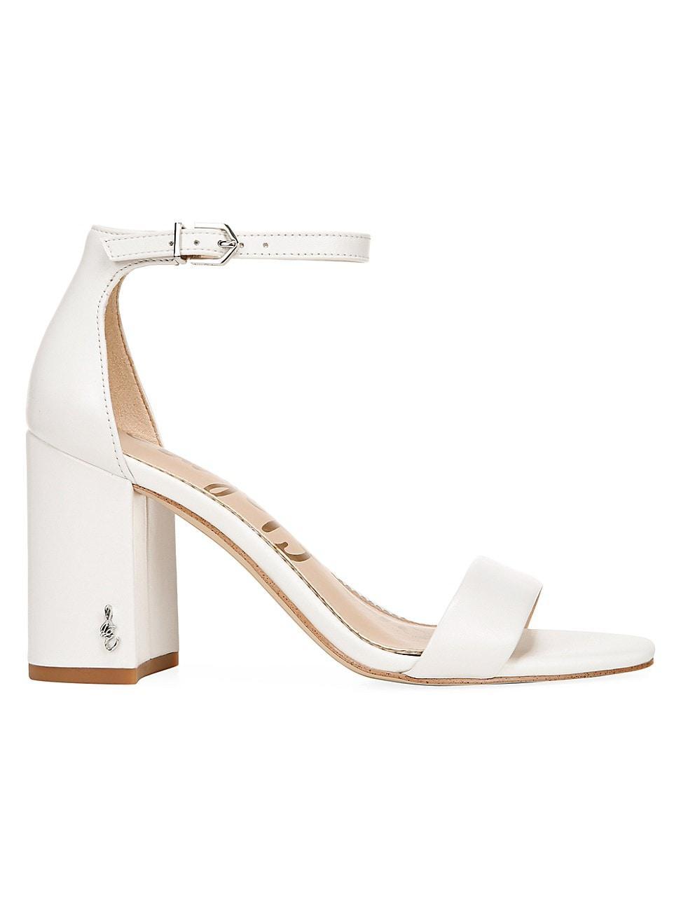 Sam Edelman Daniella Leather Ankle Strap Square Toe Dress Sandals Product Image