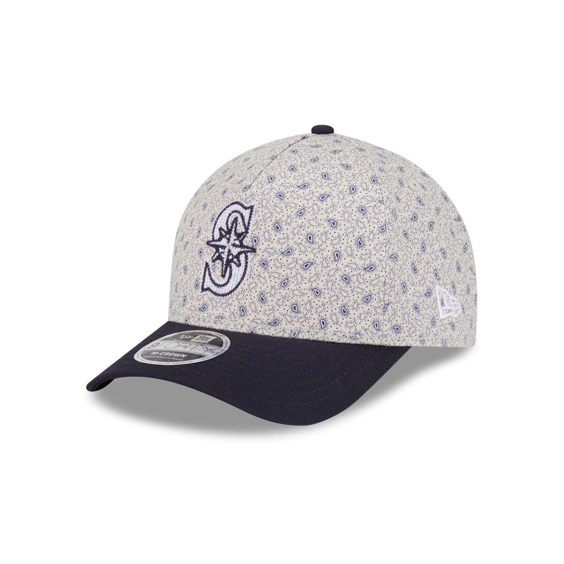 Seattle Mariners Micro Print 9FORTY M-Crown A-Frame Adjustable Hat Male Product Image