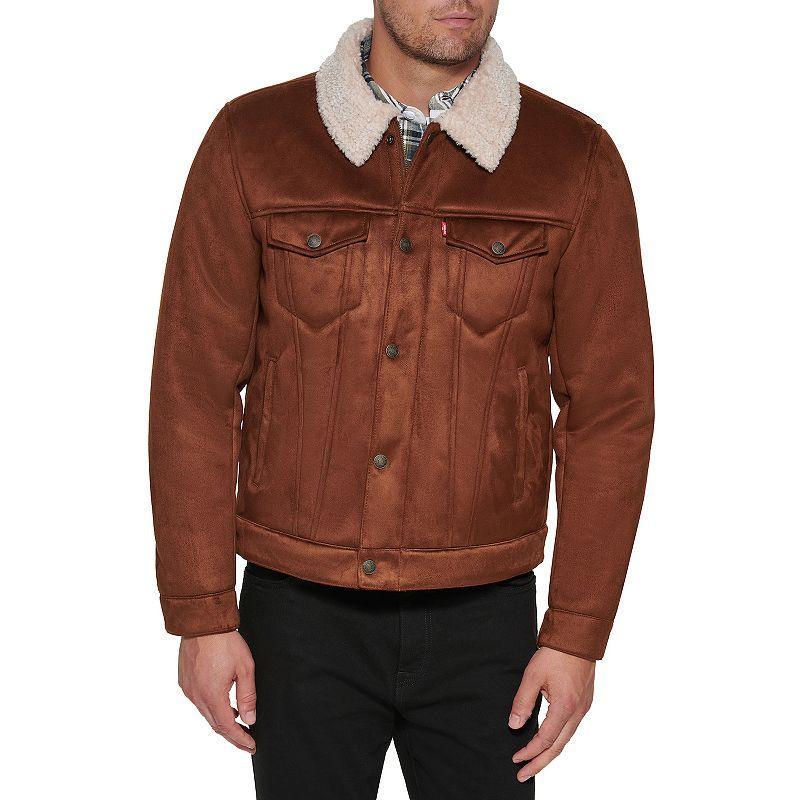 Men's Levi's® Faux-Shearling Trucker Jacket, Size: Large, Brown Product Image