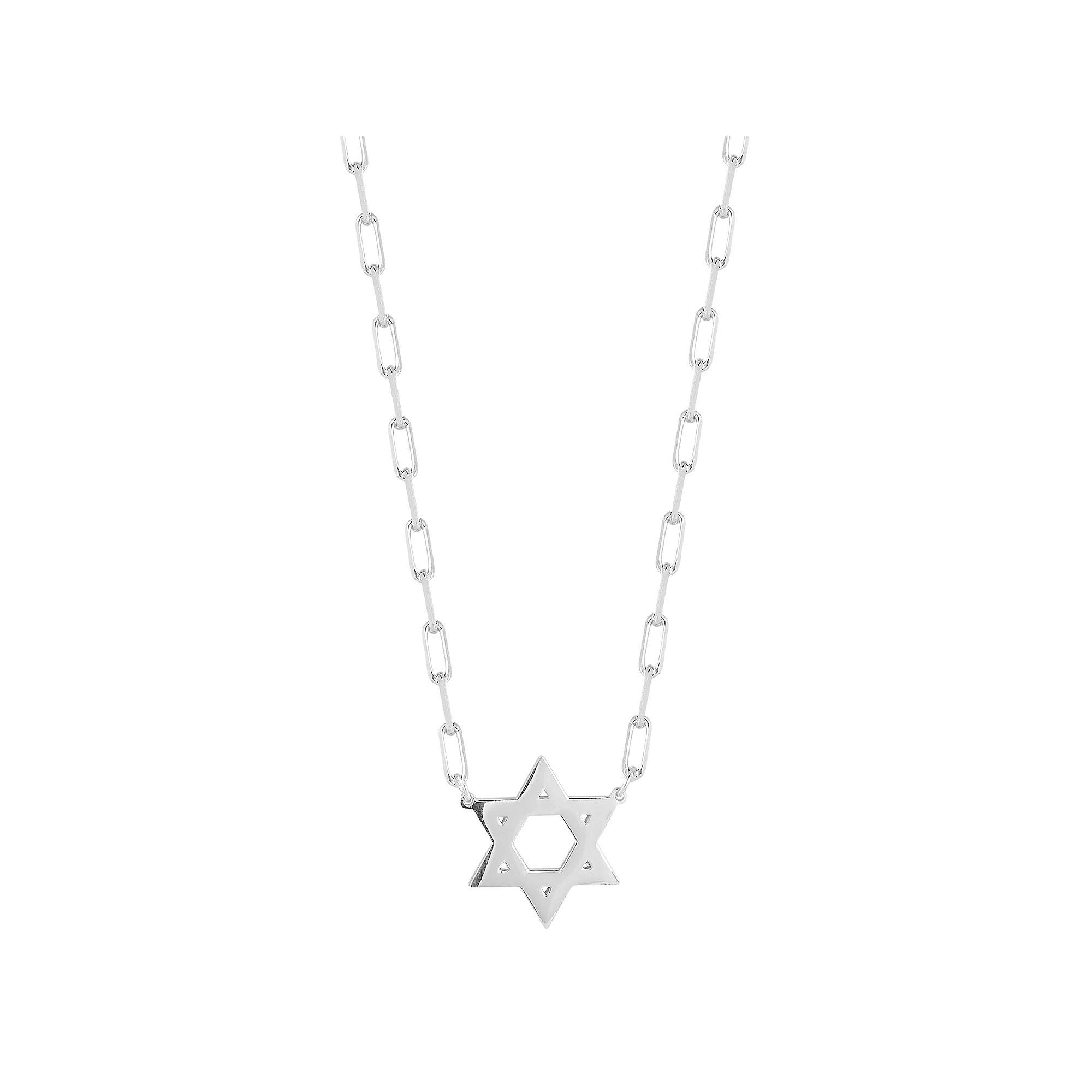 Sunkissed Sterling Star Of David Pendant Necklace, Women's, Size: 18", Silver Tone Product Image