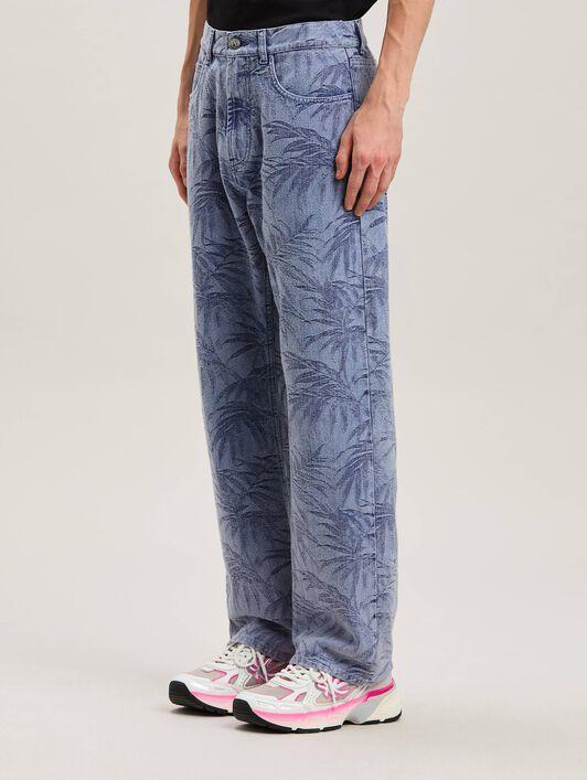 PALMS JACQUARD STRAIGHT 5 PKT LIGHT BLUE Product Image