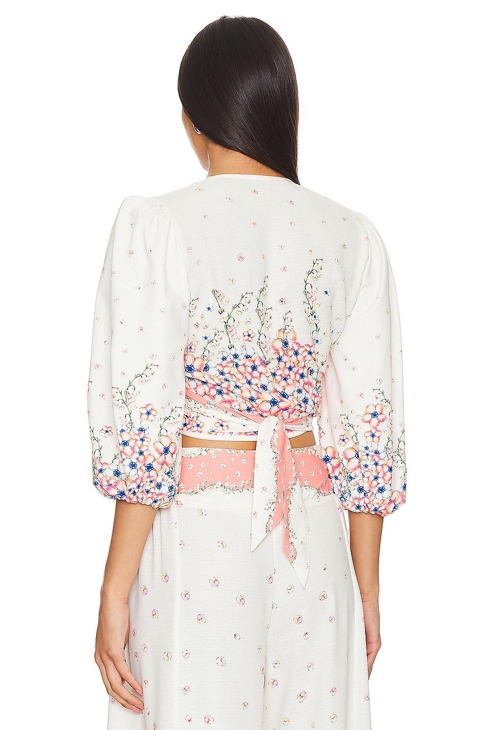 x REVOLVE Asia Cropped Blouse Agua Bendita Product Image