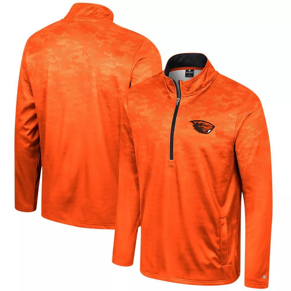 Men's Colosseum  Orange Oregon State Beavers The Machine Half-Zip Jacket, Size: Large Product Image