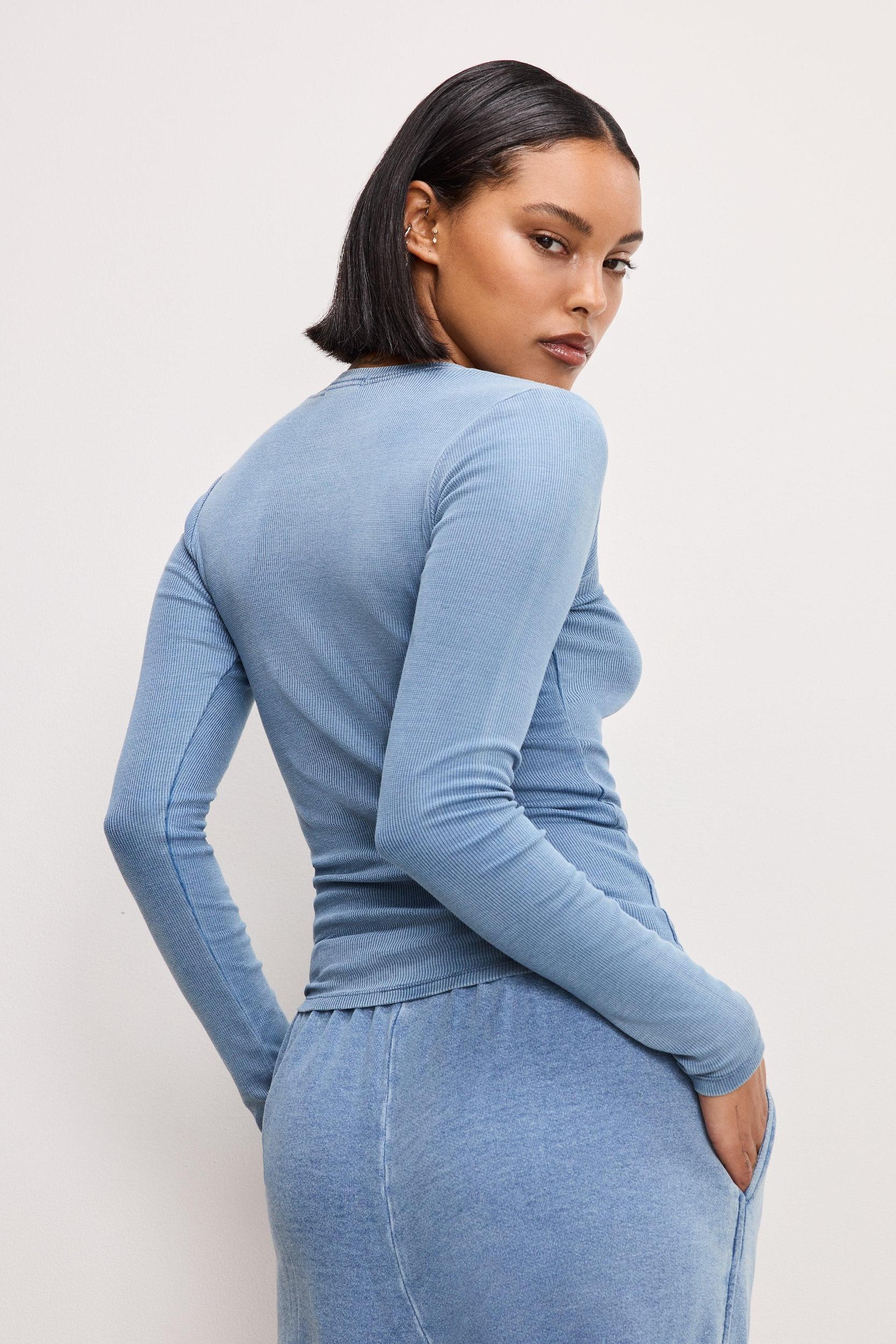 JEANIUS FITTED HENLEY | INDIGO376 Product Image