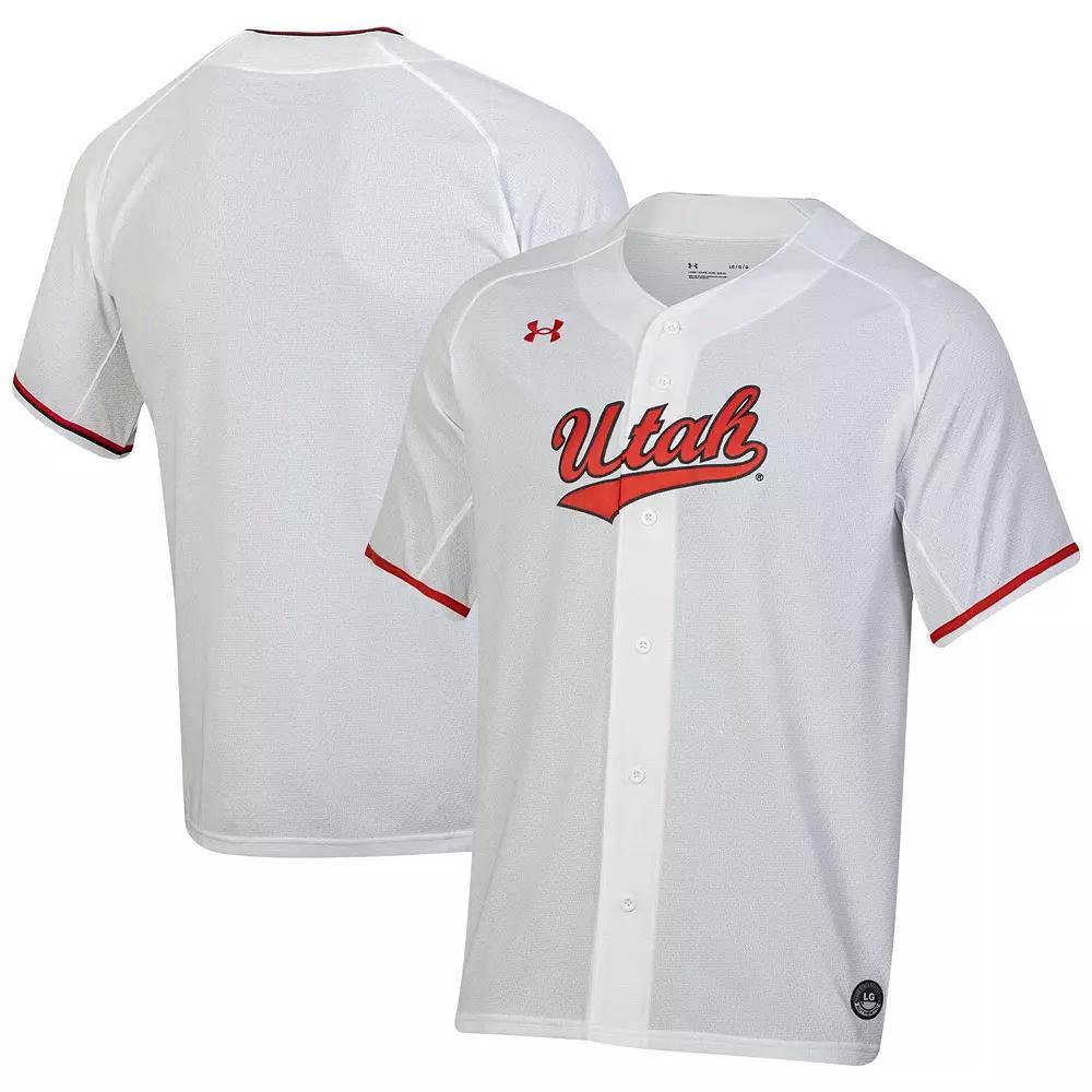 Men's Under Armour White Utah Utes Replica Baseball Jersey, Size: 3XL, Ute White Product Image