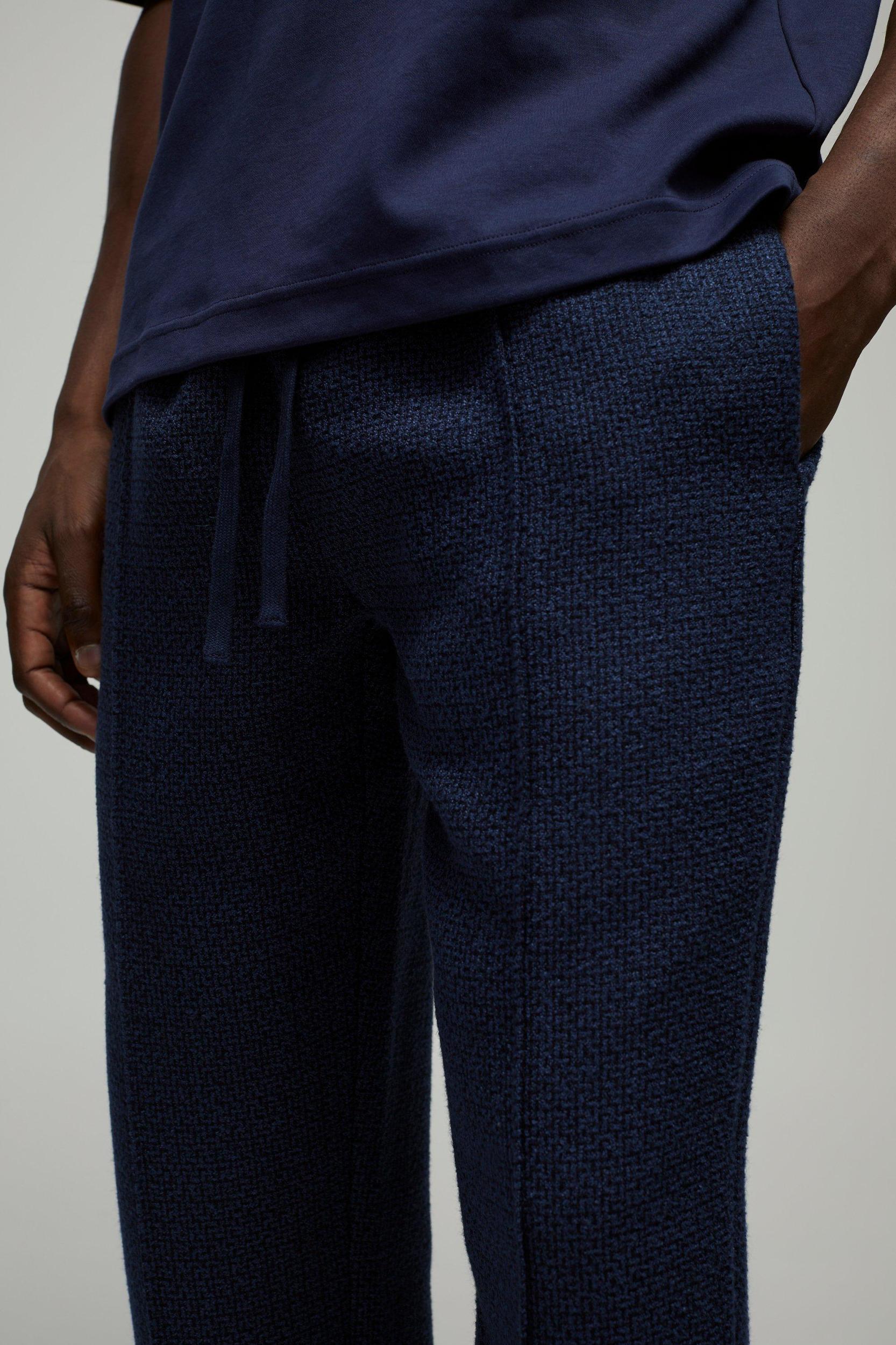 Elasticated Tapered Pintuck Cuffed Hem Pants | boohooMAN USA Product Image