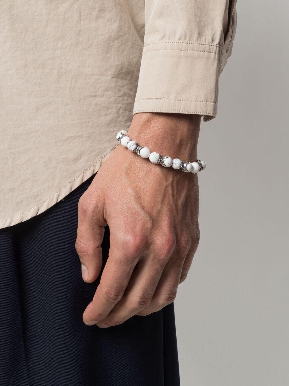 EMANUELE BICOCCHI Beaded Chain Bracelet In White Product Image
