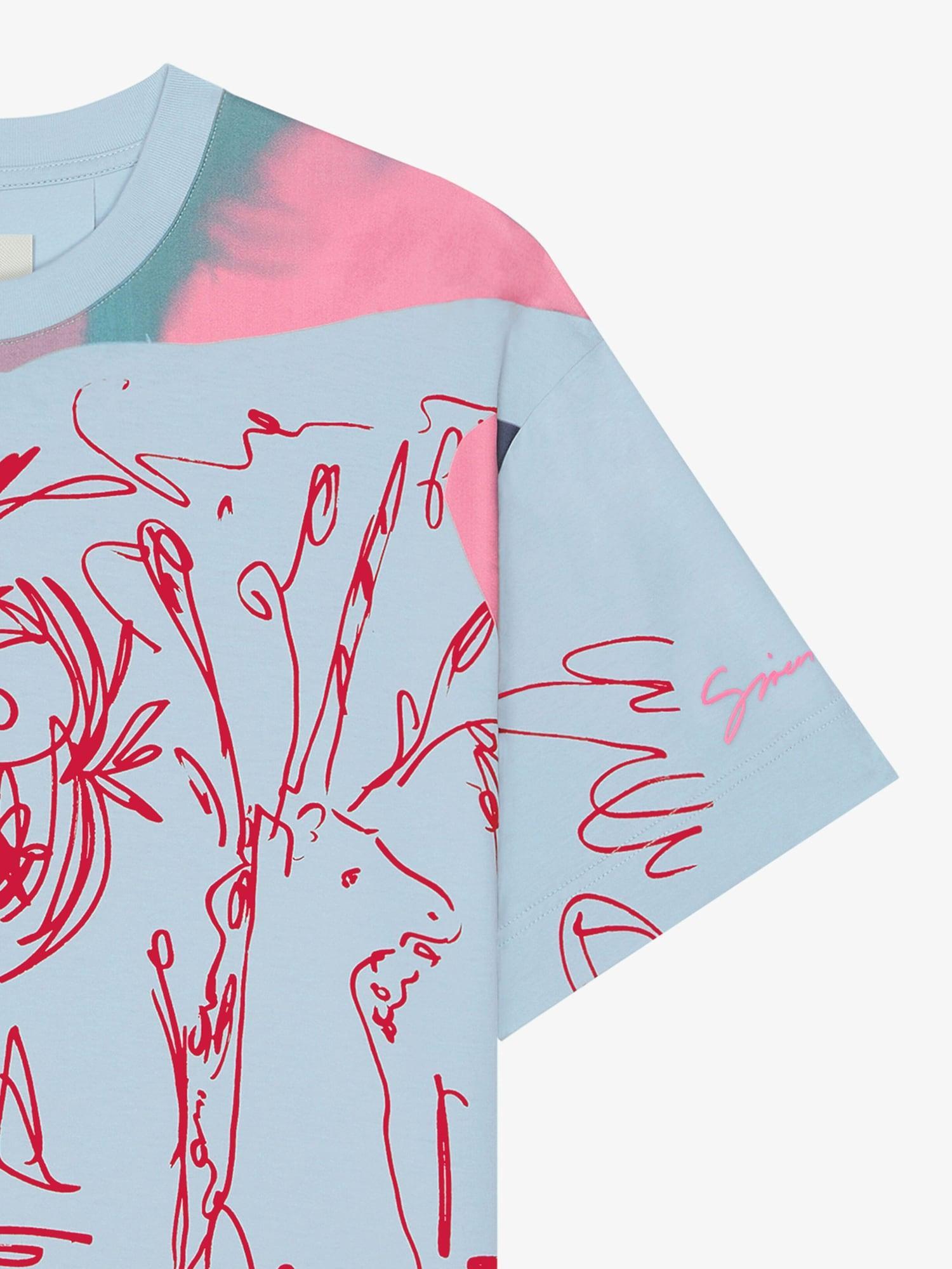 Printed multicolor t-shirt in cotton Product Image