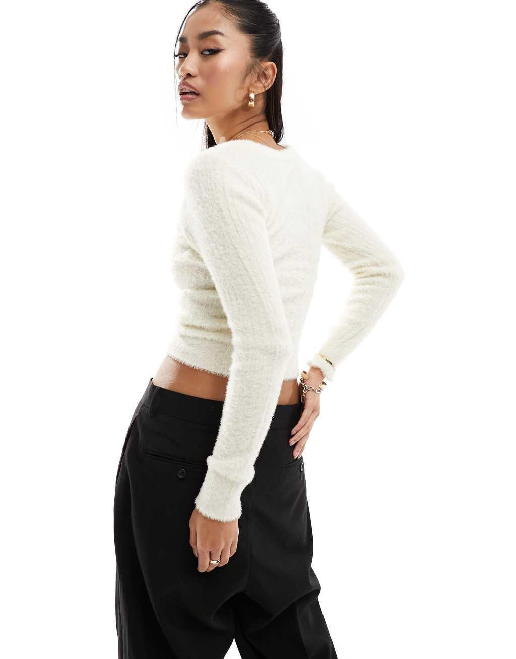 Noisy May fluffy knit top Product Image