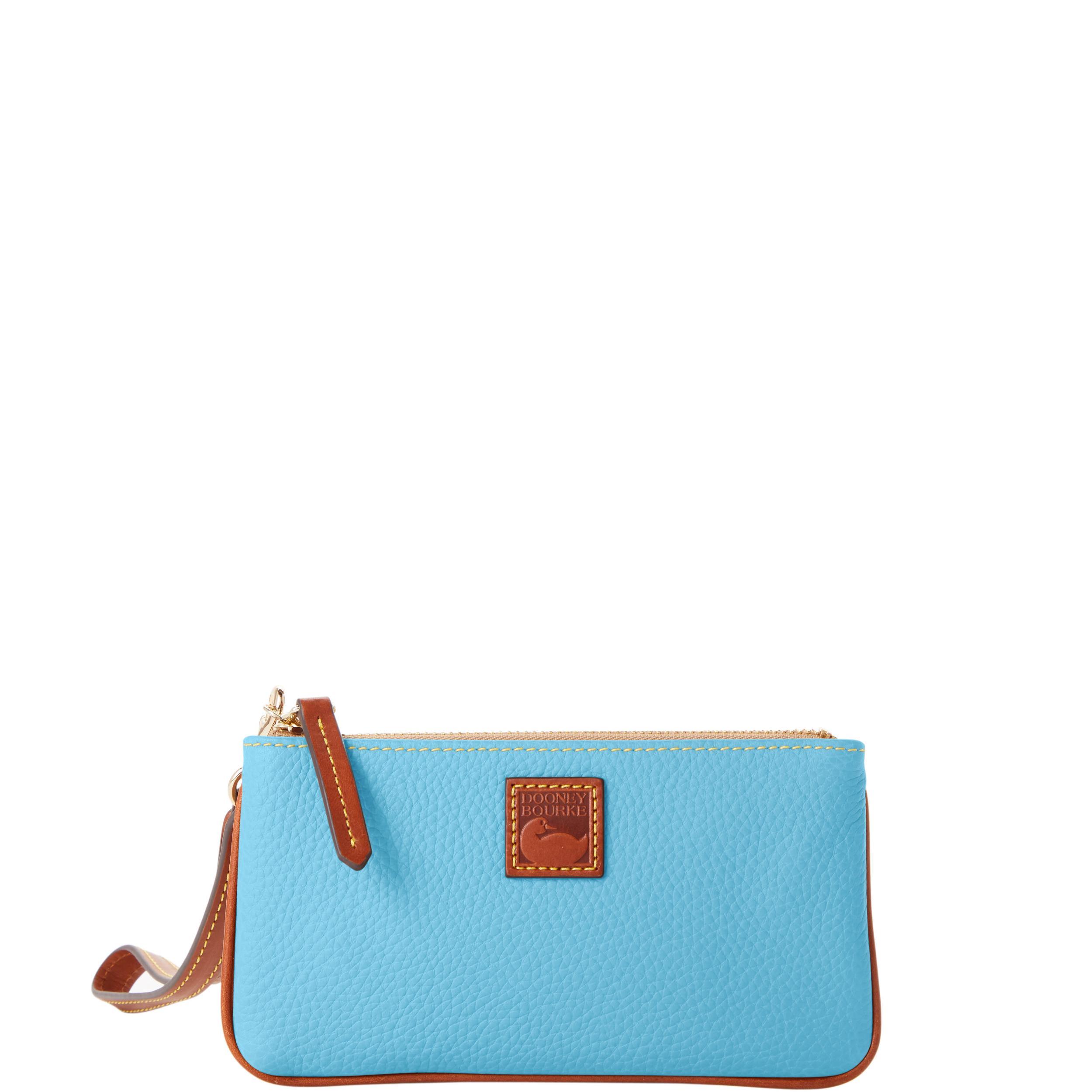 Dooney & Bourke Womens Pebble Grain Medium Leather Wristlet in Wine Product Image