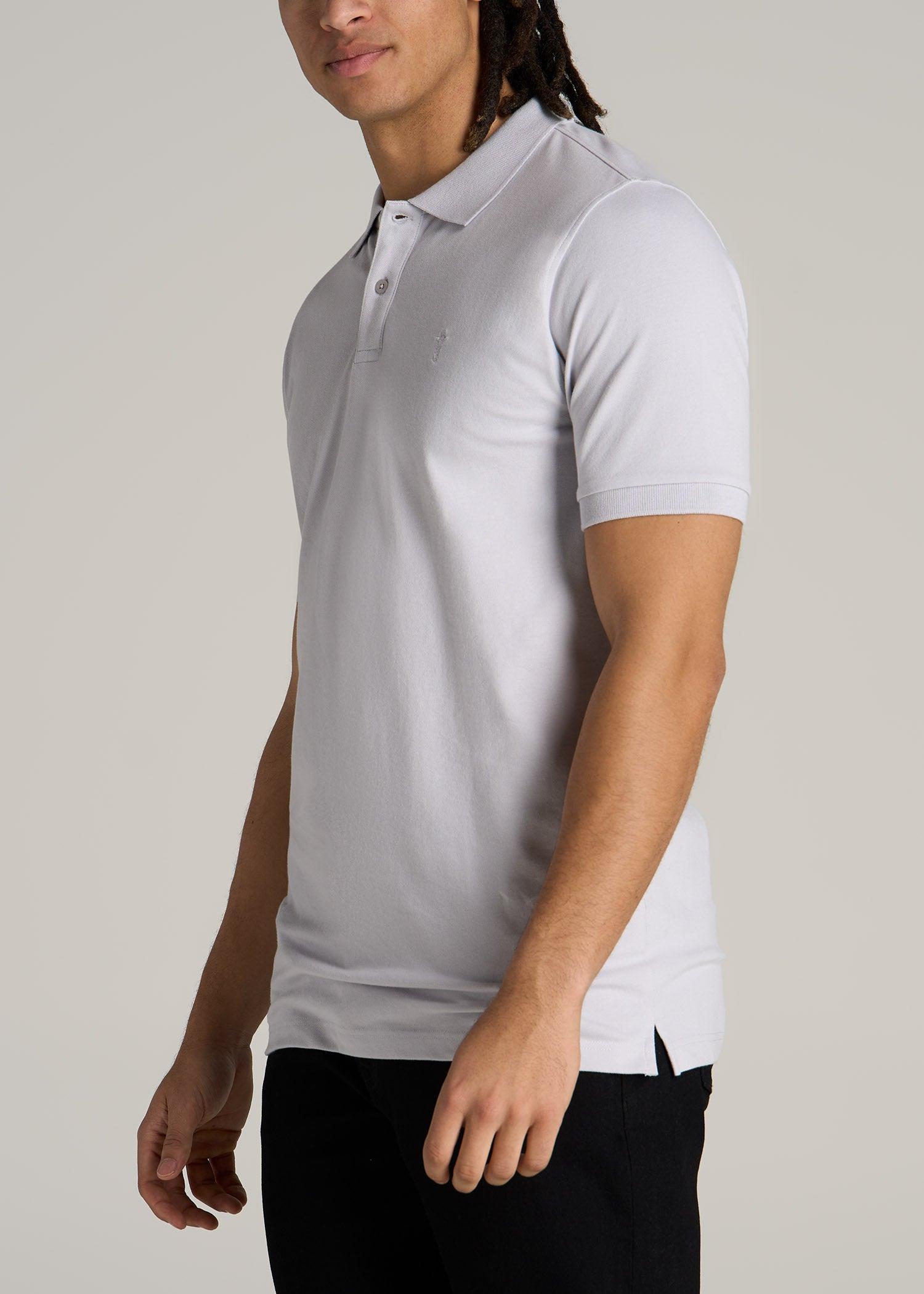 Men's Tall Classic Polo with Embroidered Logo in Cherry Brown Product Image