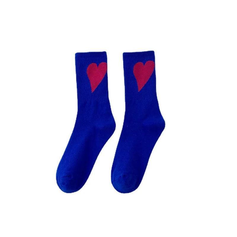 Vibrant Colorblock Heart Socks Product Image