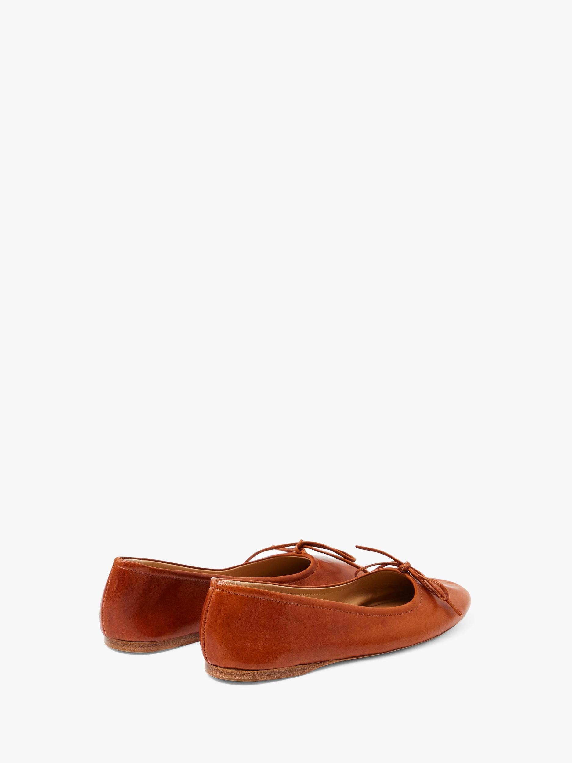 ROUND-TOE LEATHER BALLERINAS Product Image