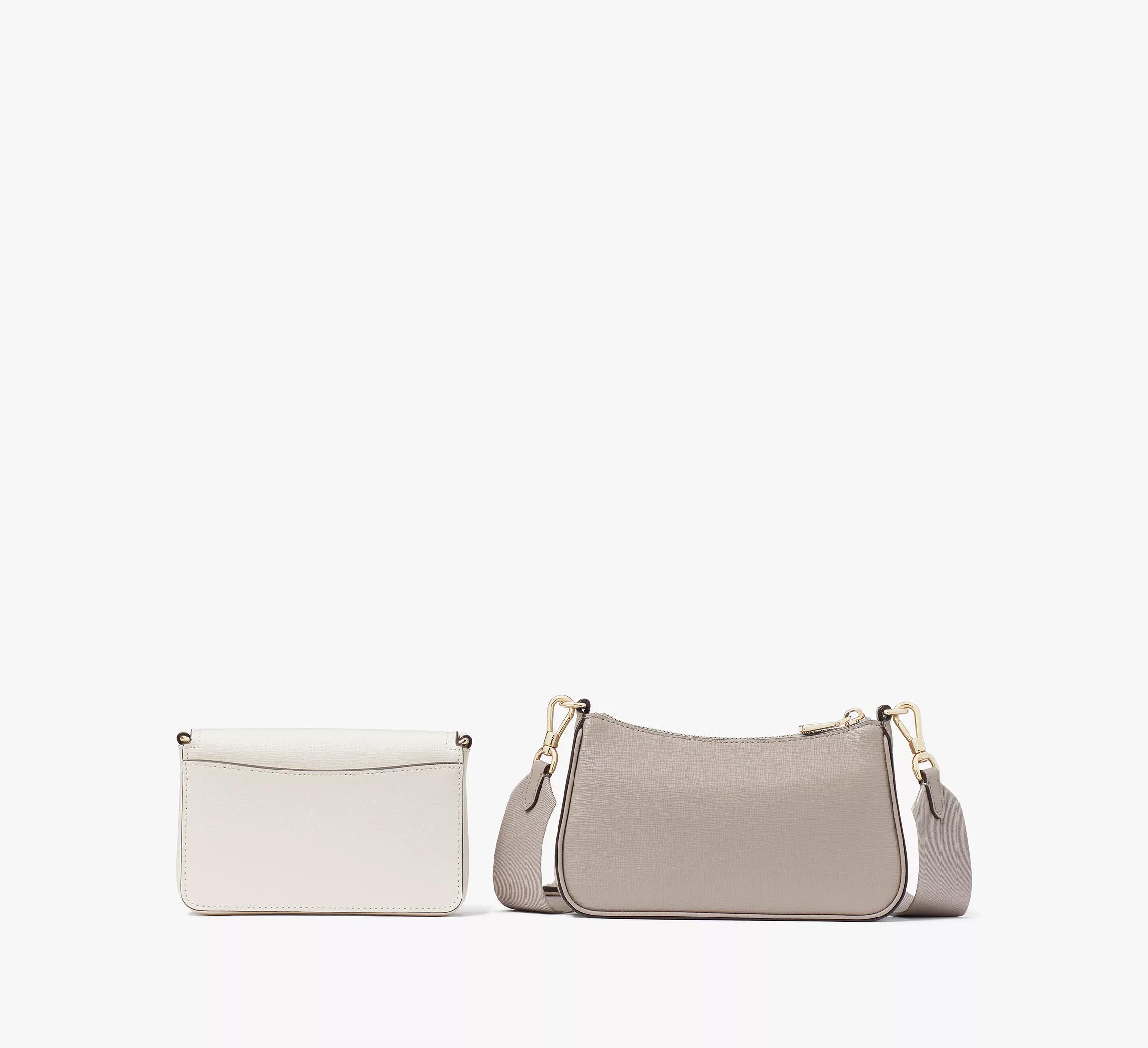 Womens Double-Up Layered Leather Shoulder Bag Product Image
