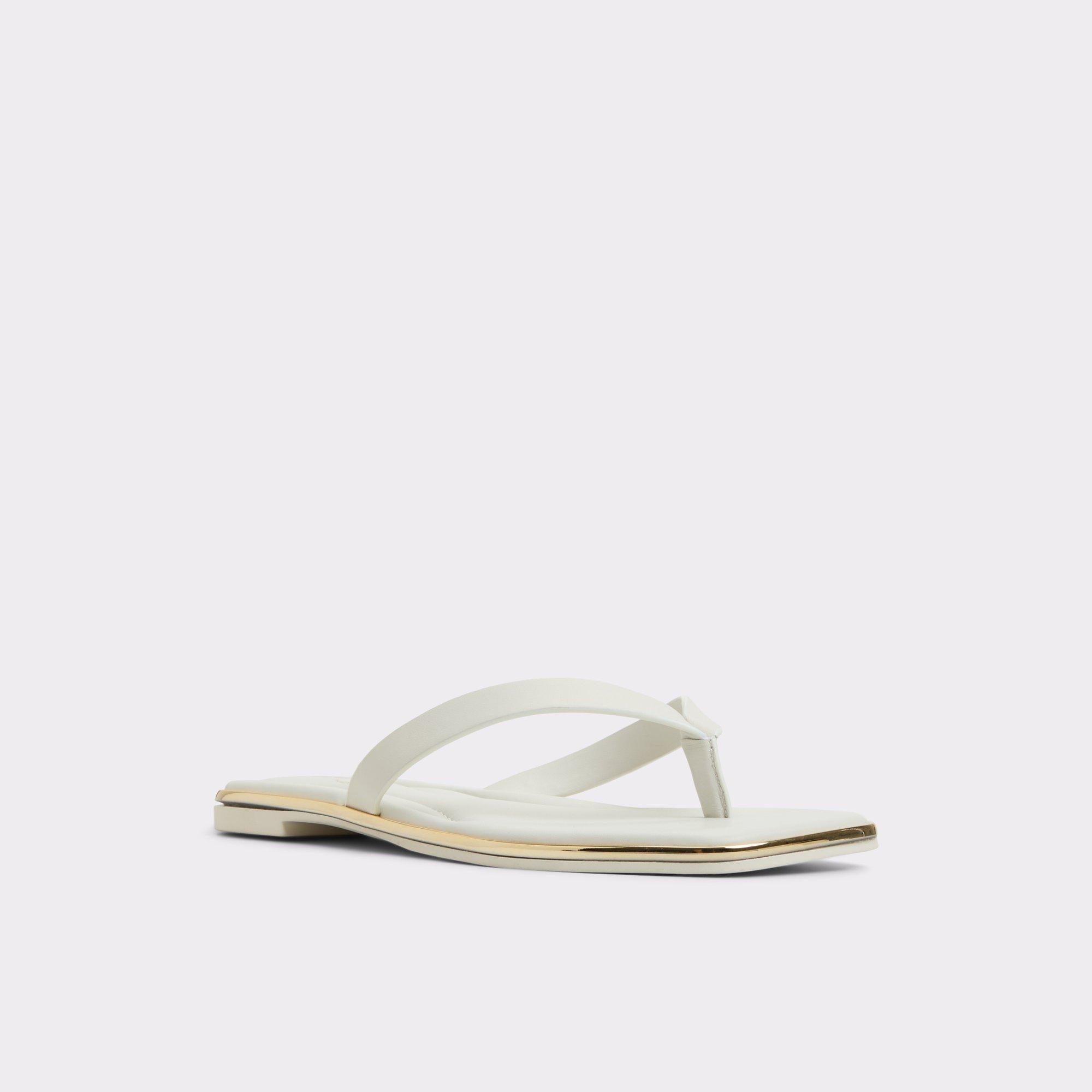 ALDO Theao - Women's Flat Sandals - White, Size 8 Product Image