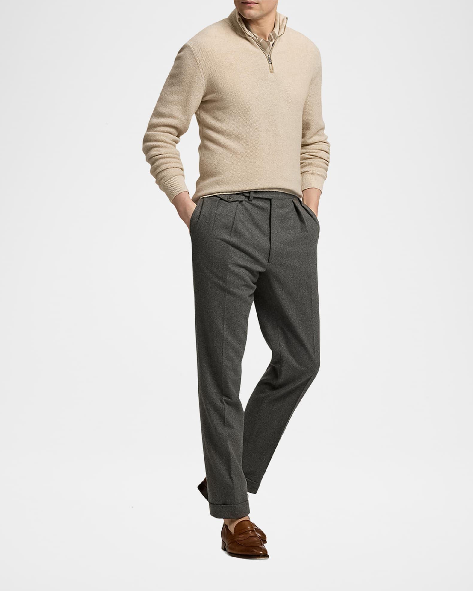 Men's Cashmere Half-Zip Sweater Product Image