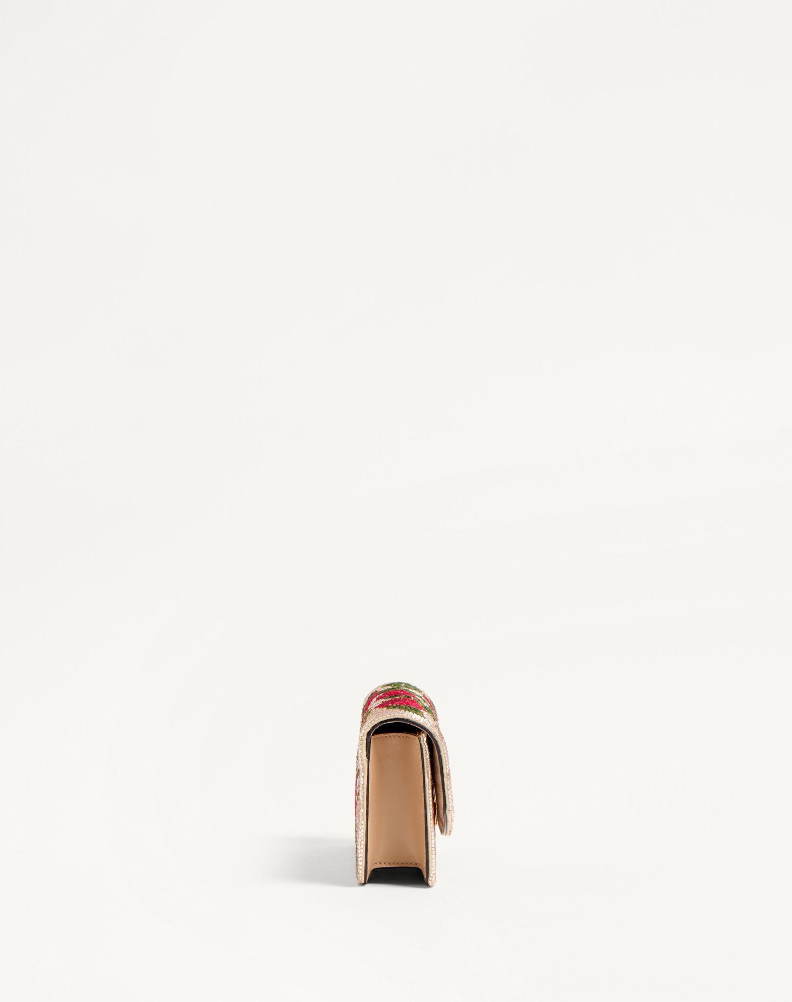 Valentino Garavani Vain Embroidered Shoulder Clutch With Cherryfic Pattern Product Image