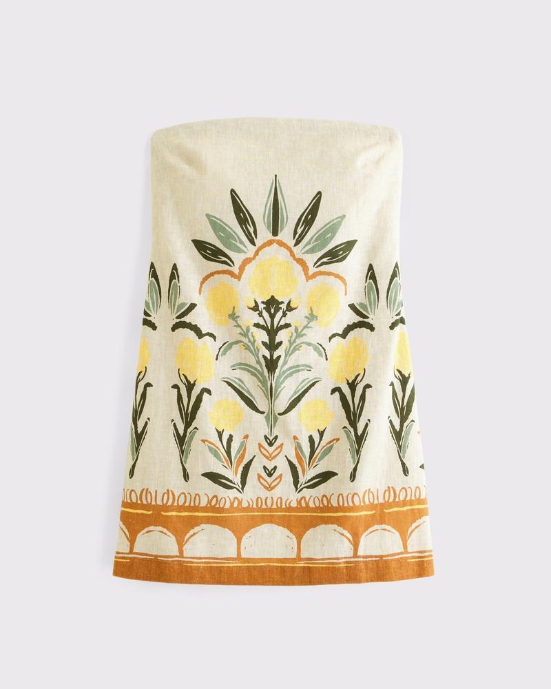 Strapless Linen-Blend Skort Product Image