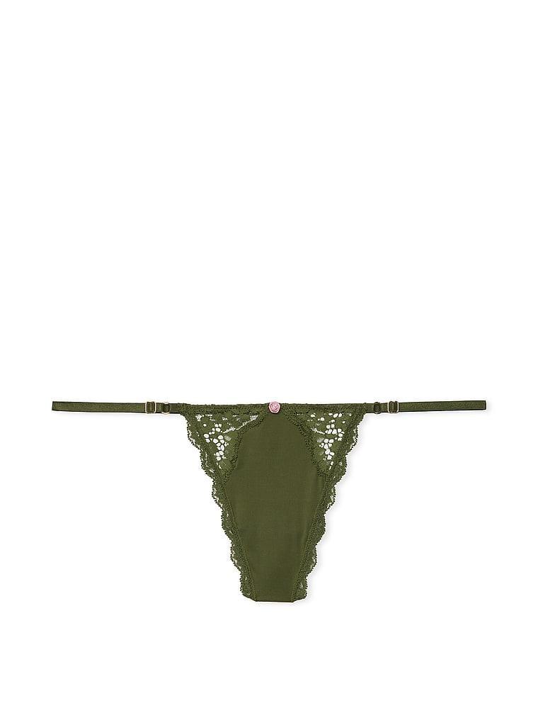 Lace-Trim Adjustable V-String Panty Product Image