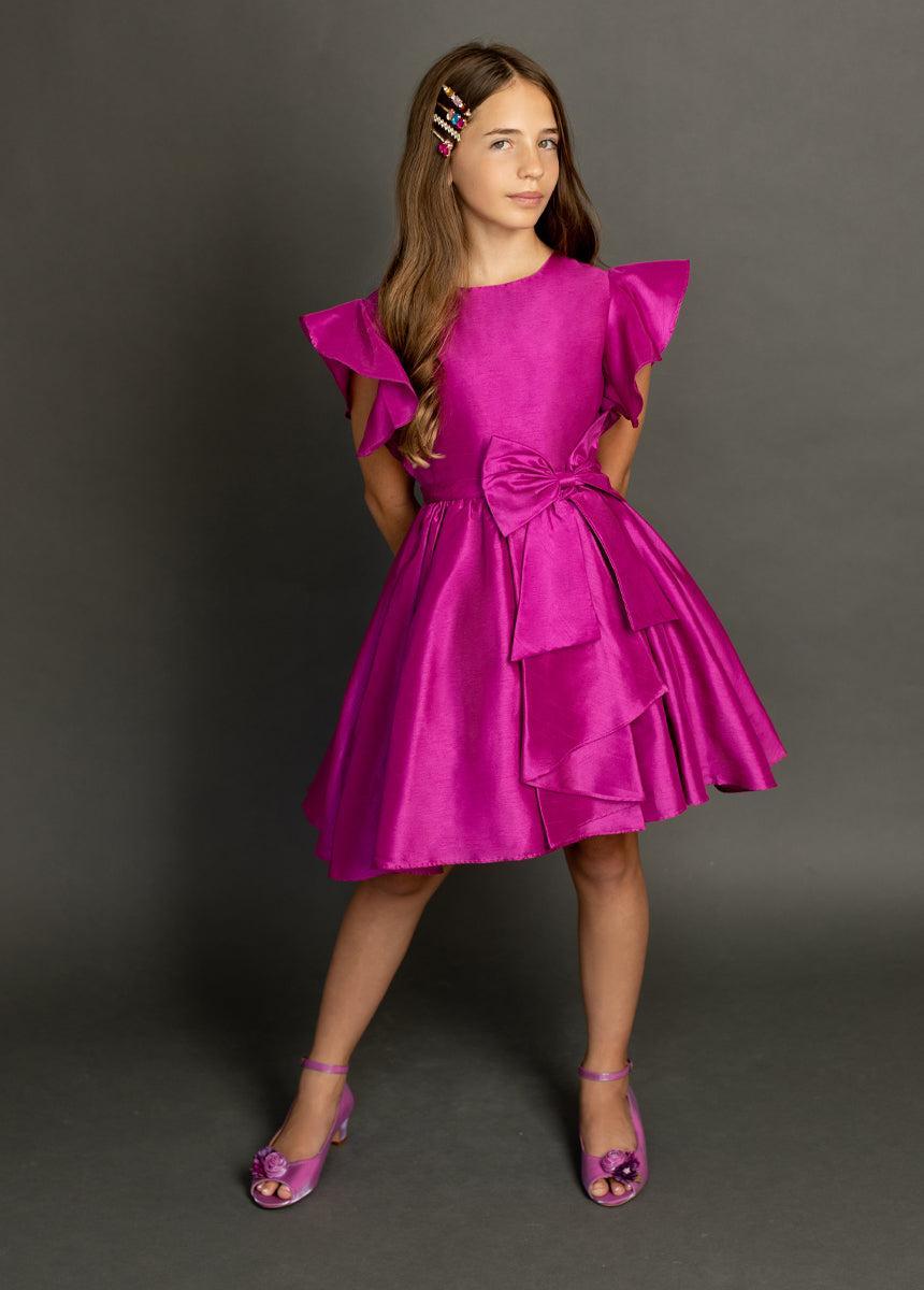 Camryn Dress in Berry Girls Product Image